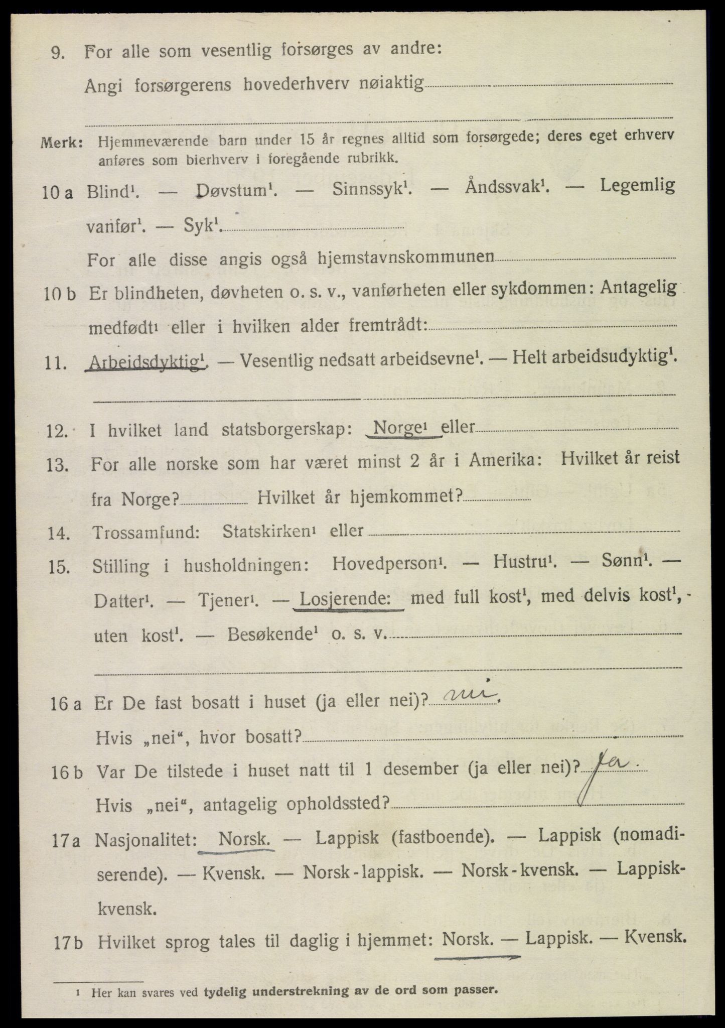 SAT, 1920 census for Kolvereid, 1920, p. 3930