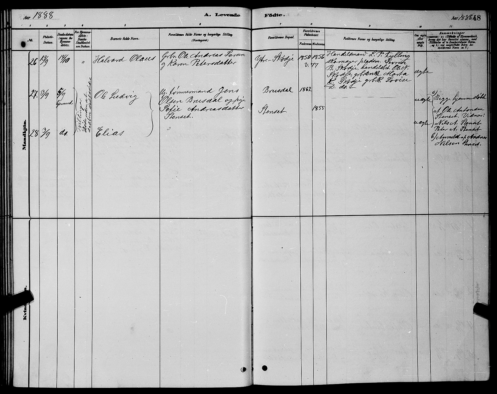 Ministerialprotokoller, klokkerbøker og fødselsregistre - Møre og Romsdal, AV/SAT-A-1454/524/L0365: Parish register (copy) no. 524C06, 1880-1899, p. 48