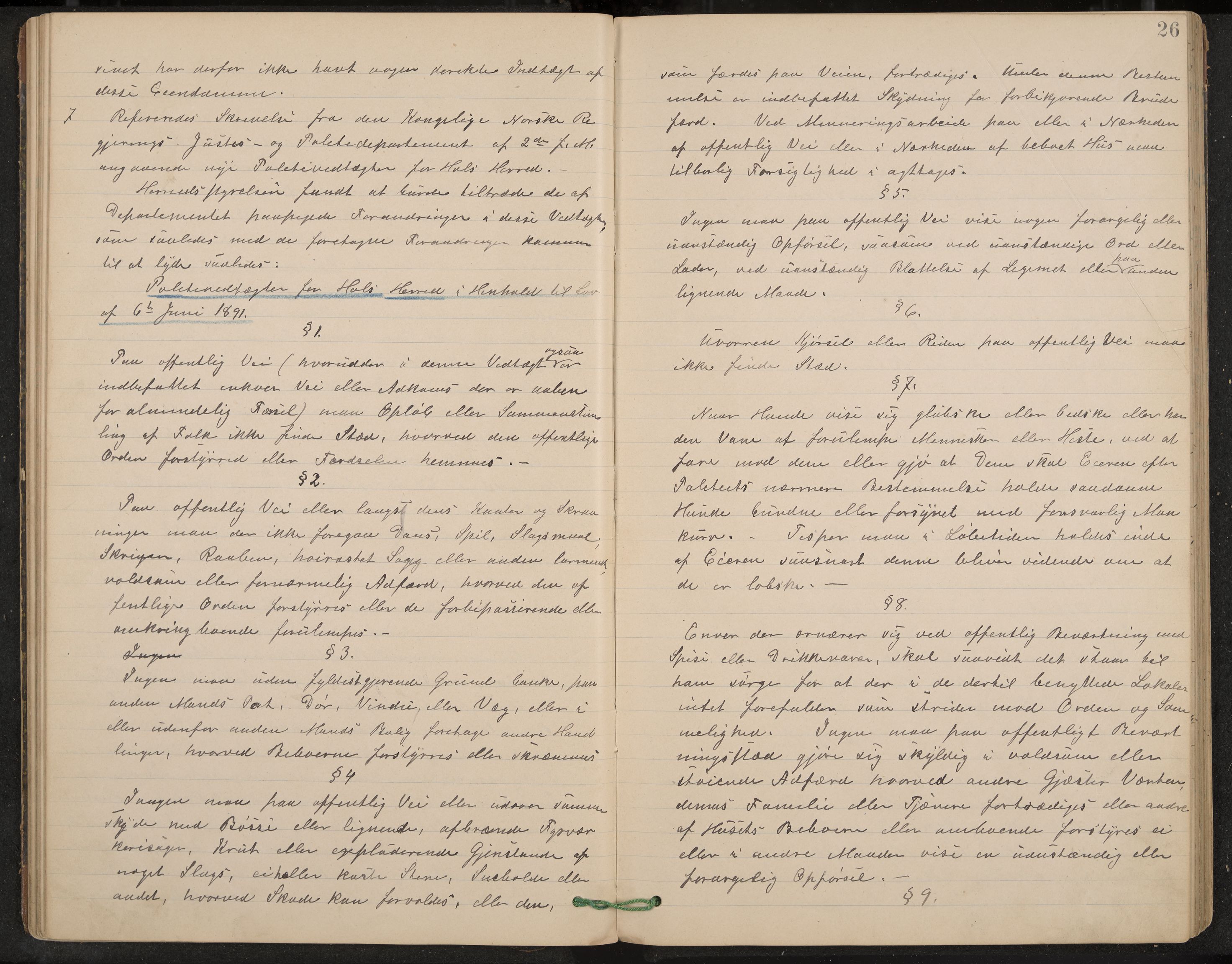 Hol formannskap og sentraladministrasjon, IKAK/0620021-1/A/L0002: Møtebok, 1893-1897, p. 26