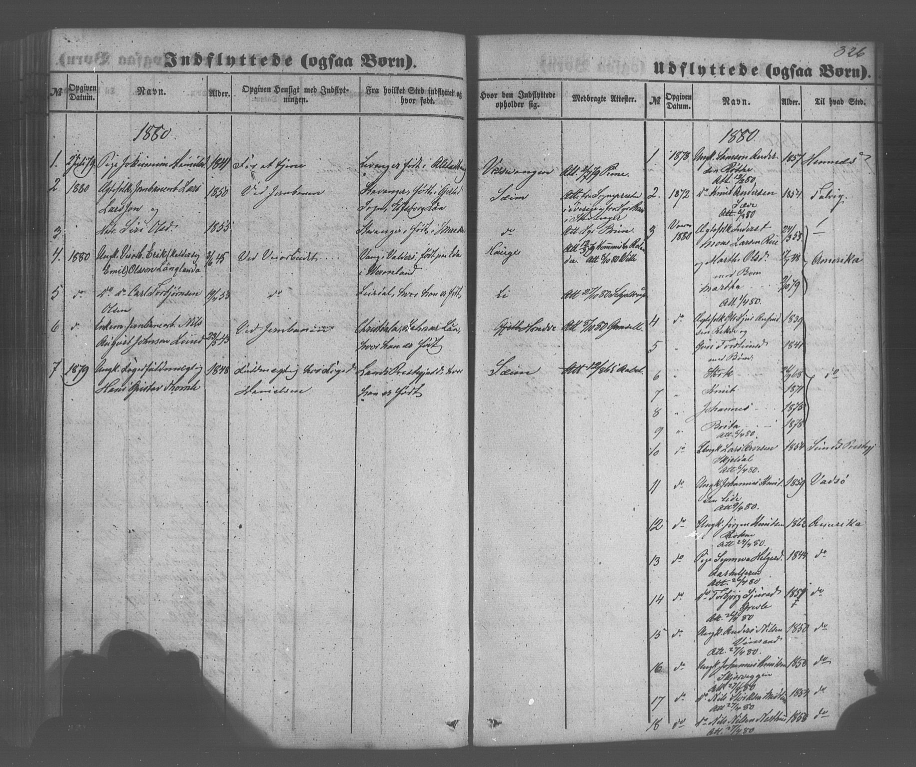 Voss sokneprestembete, AV/SAB-A-79001/H/Haa: Parish register (official) no. A 20, 1855-1886, p. 326