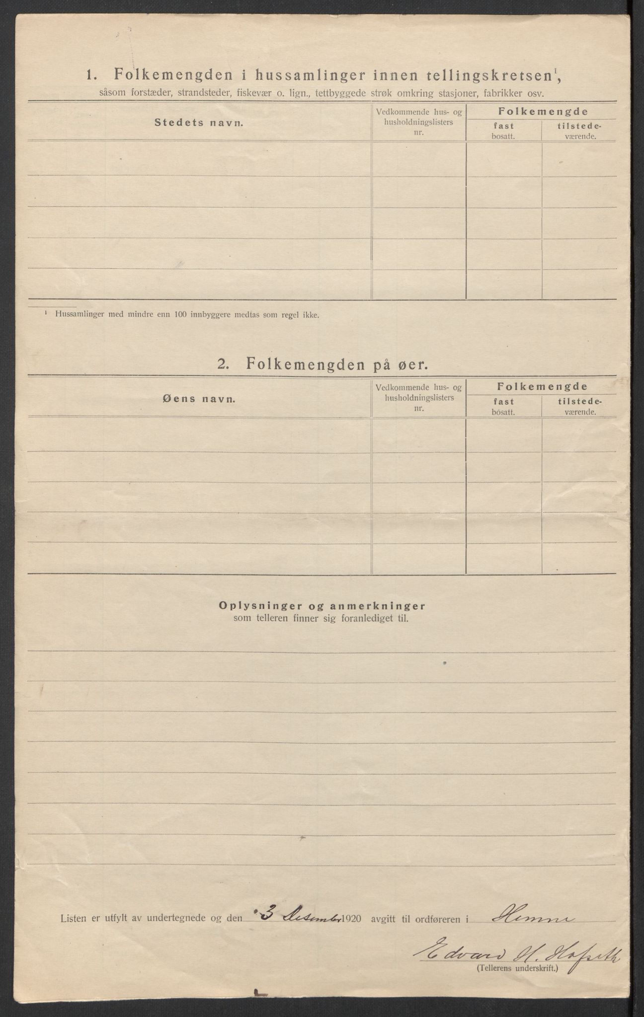 SAT, 1920 census for Hemne, 1920, p. 47