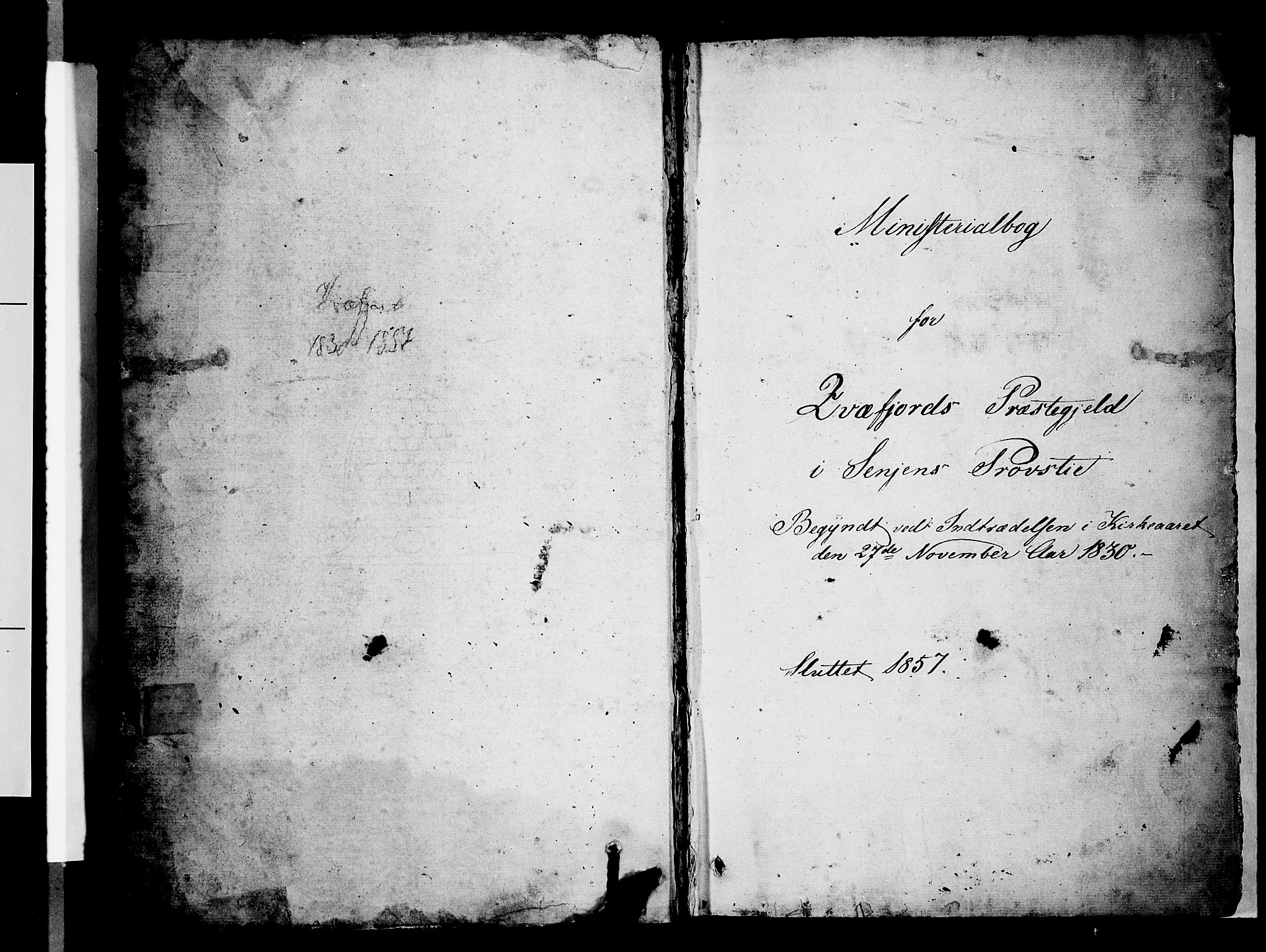 Kvæfjord sokneprestkontor, SATØ/S-1323/G/Ga/Gaa/L0003kirke: Parish register (official) no. 3, 1830-1857