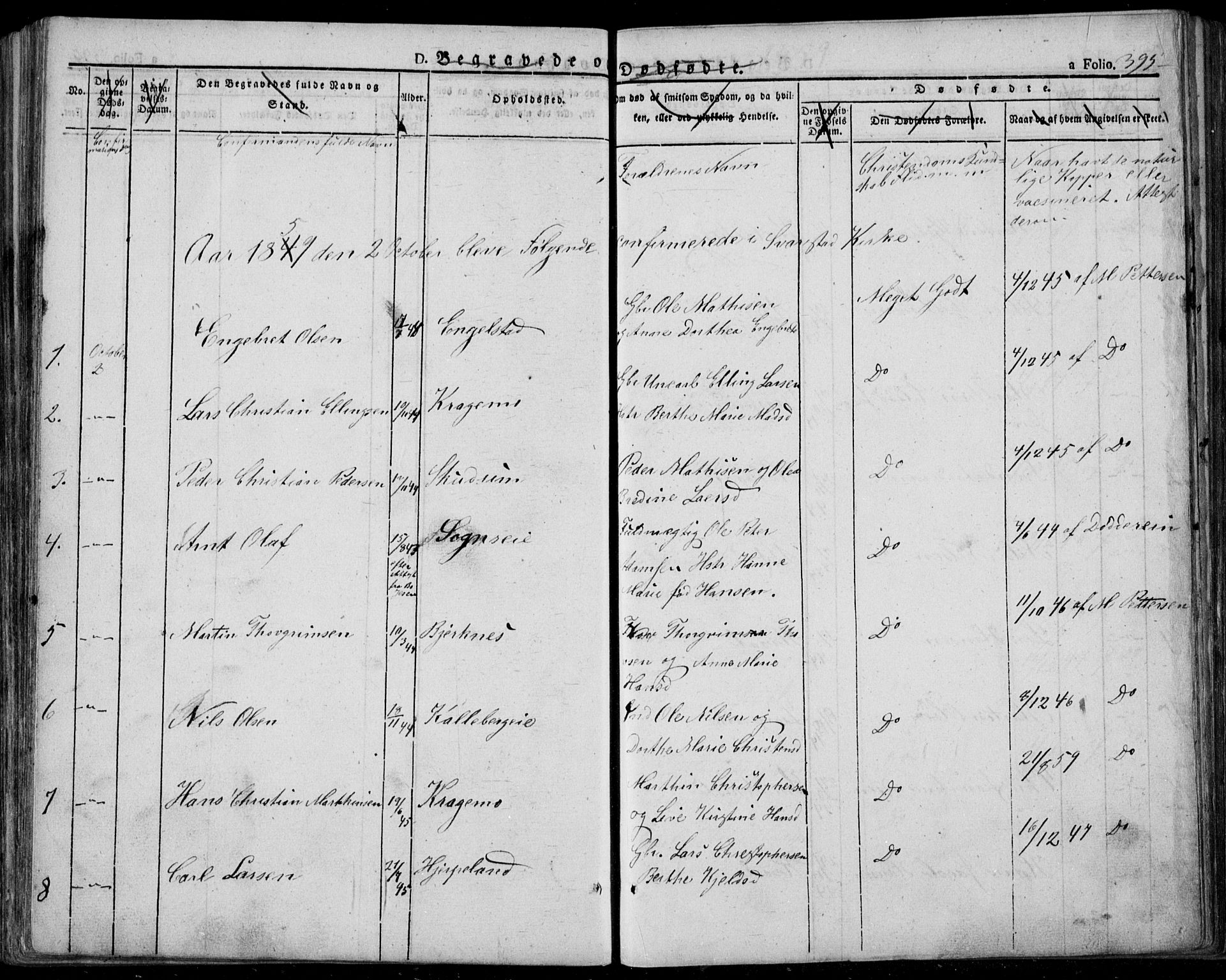 Lardal kirkebøker, AV/SAKO-A-350/F/Fa/L0006: Parish register (official) no. I 6, 1835-1860, p. 395
