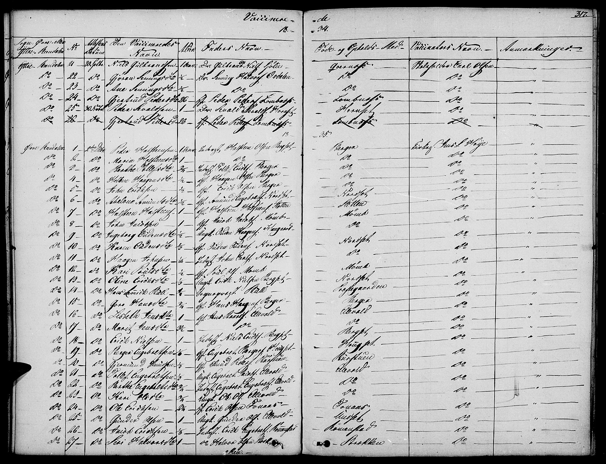 Rendalen prestekontor, SAH/PREST-054/H/Ha/Haa/L0004: Parish register (official) no. 4, 1829-1852, p. 317