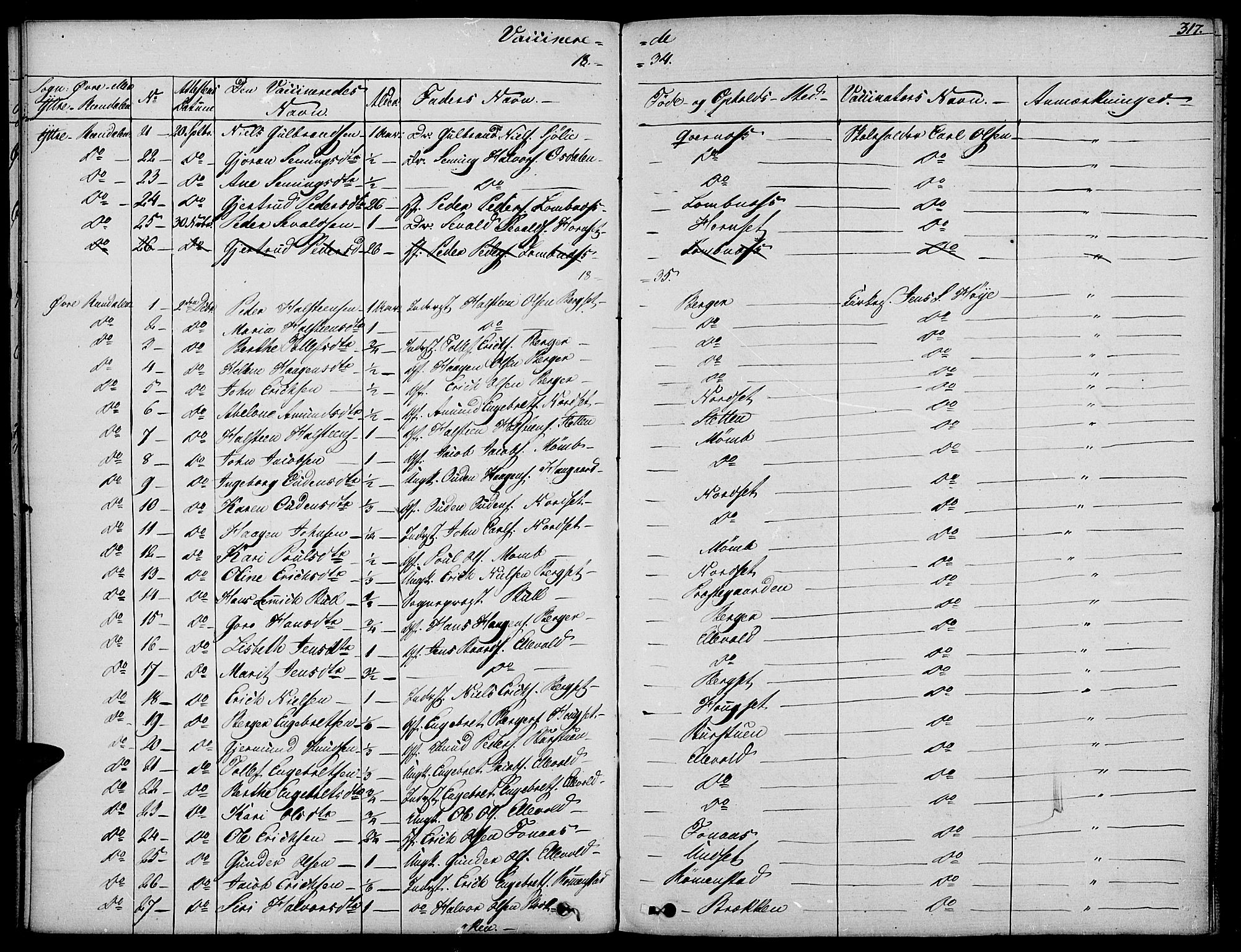 Rendalen prestekontor, AV/SAH-PREST-054/H/Ha/Haa/L0004: Parish register (official) no. 4, 1829-1852, p. 317