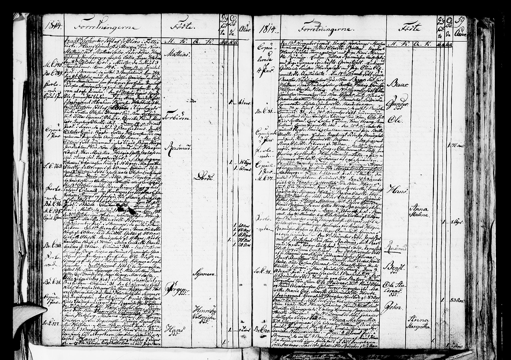 Finnås sokneprestembete, SAB/A-99925/H/Ha/Haa/Haaa/L0004: Parish register (official) no. A 4, 1804-1830, p. 59
