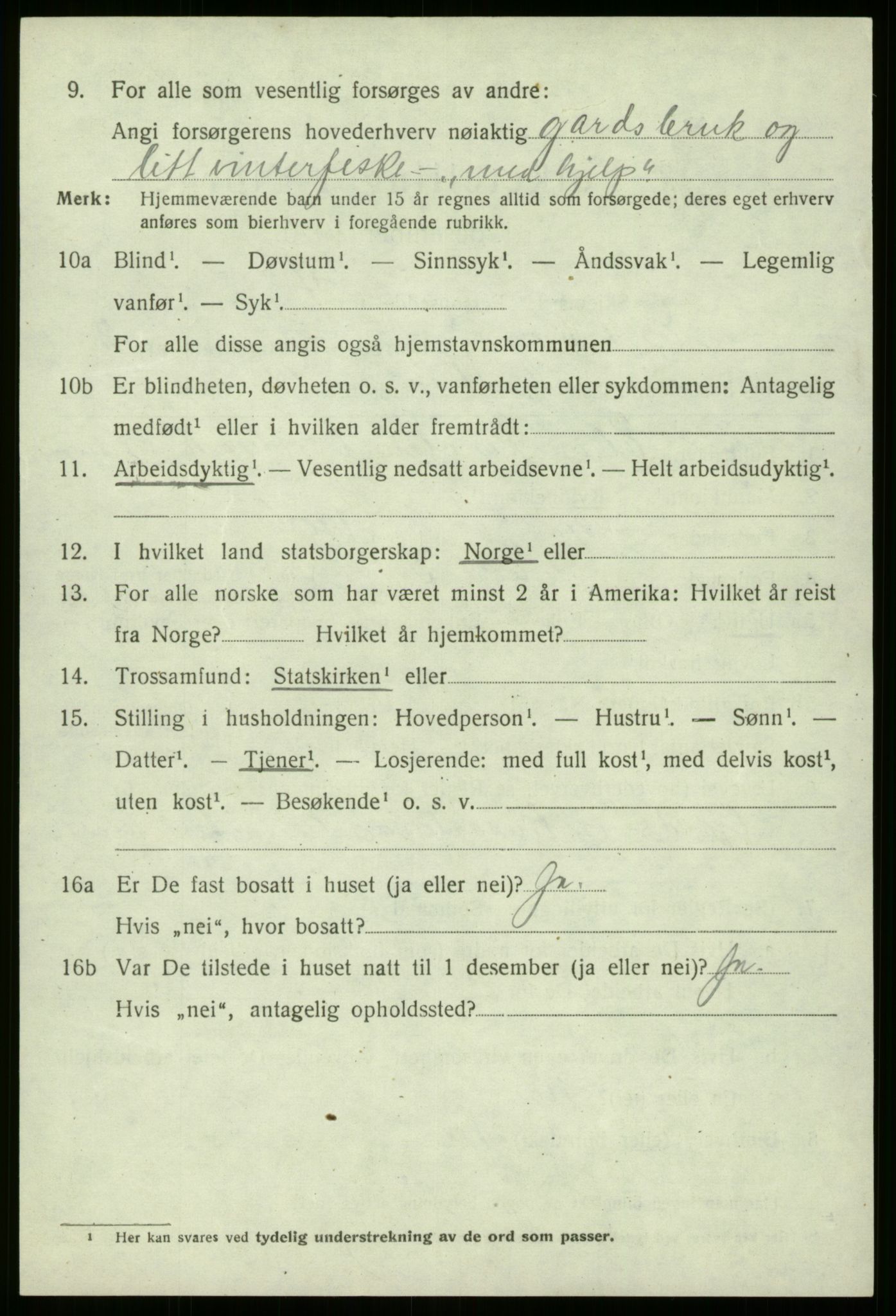 SAB, 1920 census for Eid, 1920, p. 2005