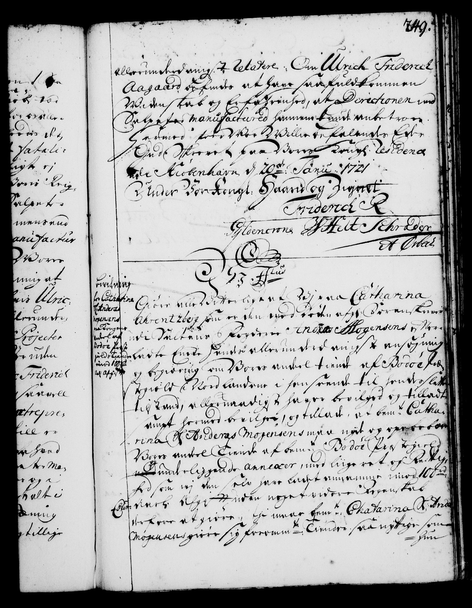 Rentekammeret, Kammerkanselliet, RA/EA-3111/G/Gg/Gga/L0001: Norsk ekspedisjonsprotokoll med register (merket RK 53.1), 1720-1723, p. 249