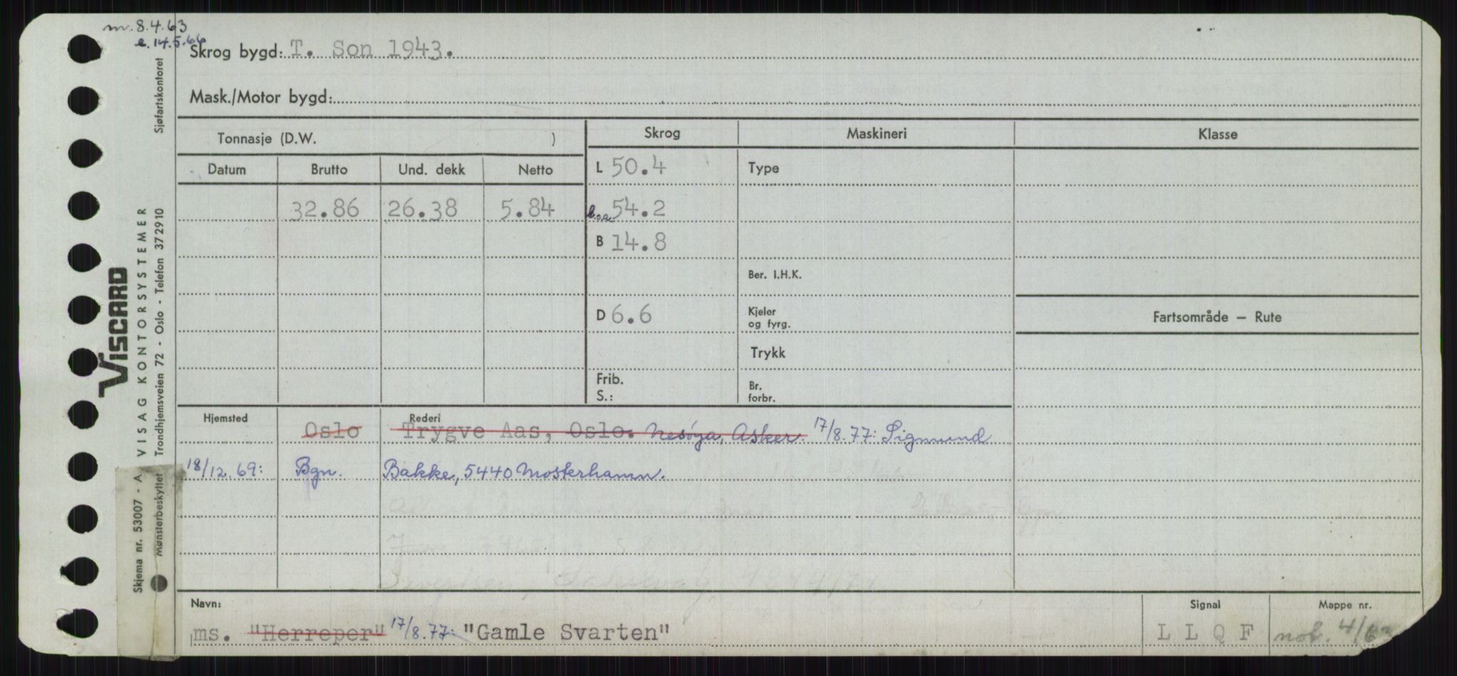 Sjøfartsdirektoratet med forløpere, Skipsmålingen, RA/S-1627/H/Ha/L0002/0002: Fartøy, Eik-Hill / Fartøy, G-Hill, p. 19