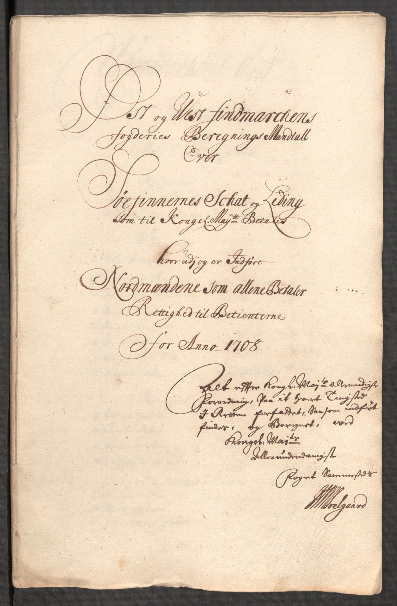 Rentekammeret inntil 1814, Reviderte regnskaper, Fogderegnskap, RA/EA-4092/R69/L4854: Fogderegnskap Finnmark/Vardøhus, 1707-1708, p. 127