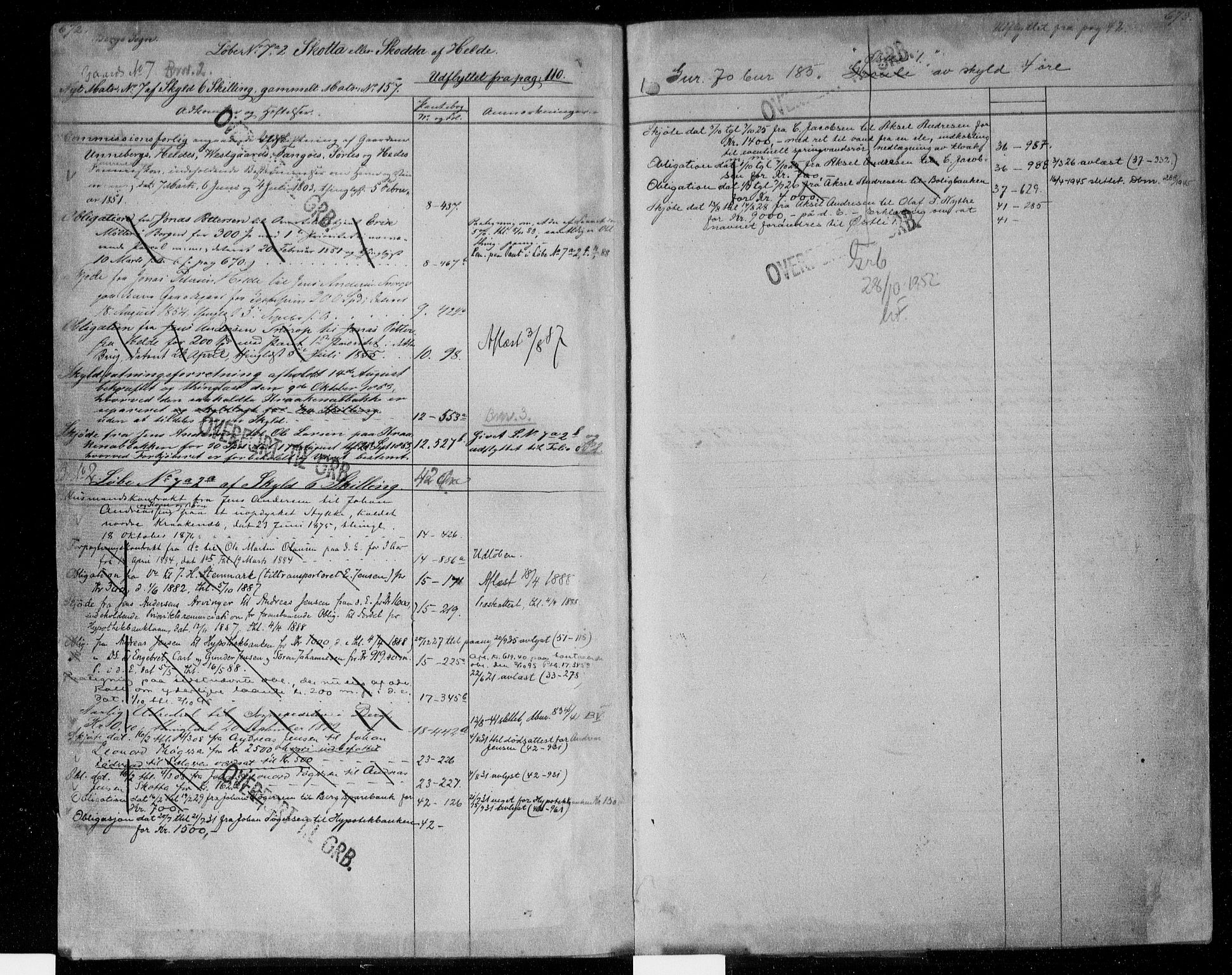 Idd og Marker sorenskriveri, SAO/A-10283/G/Ga/Gac/L0004b: Mortgage register no. II 4b, 1848-1953, p. 672-673