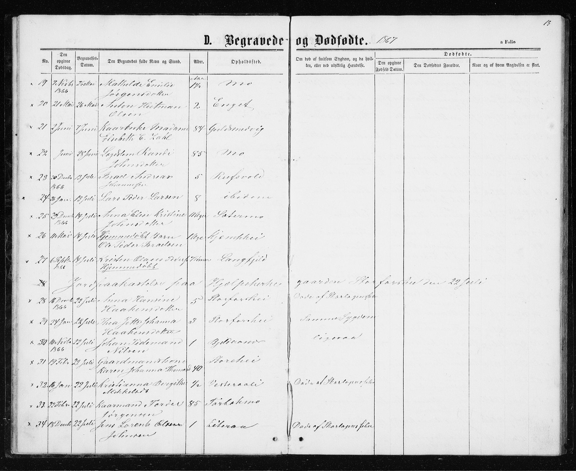 Ministerialprotokoller, klokkerbøker og fødselsregistre - Nordland, AV/SAT-A-1459/827/L0418: Parish register (copy) no. 827C07, 1863-1886, p. 13