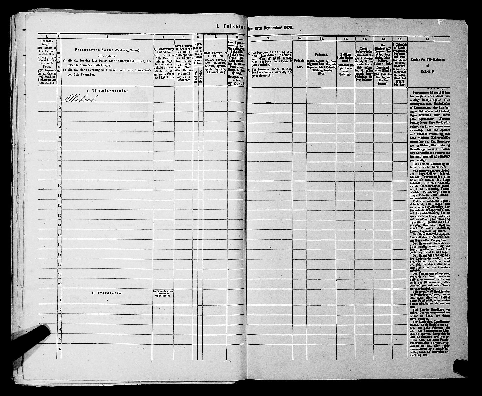 RA, 1875 census for 0137P Våler, 1875, p. 405