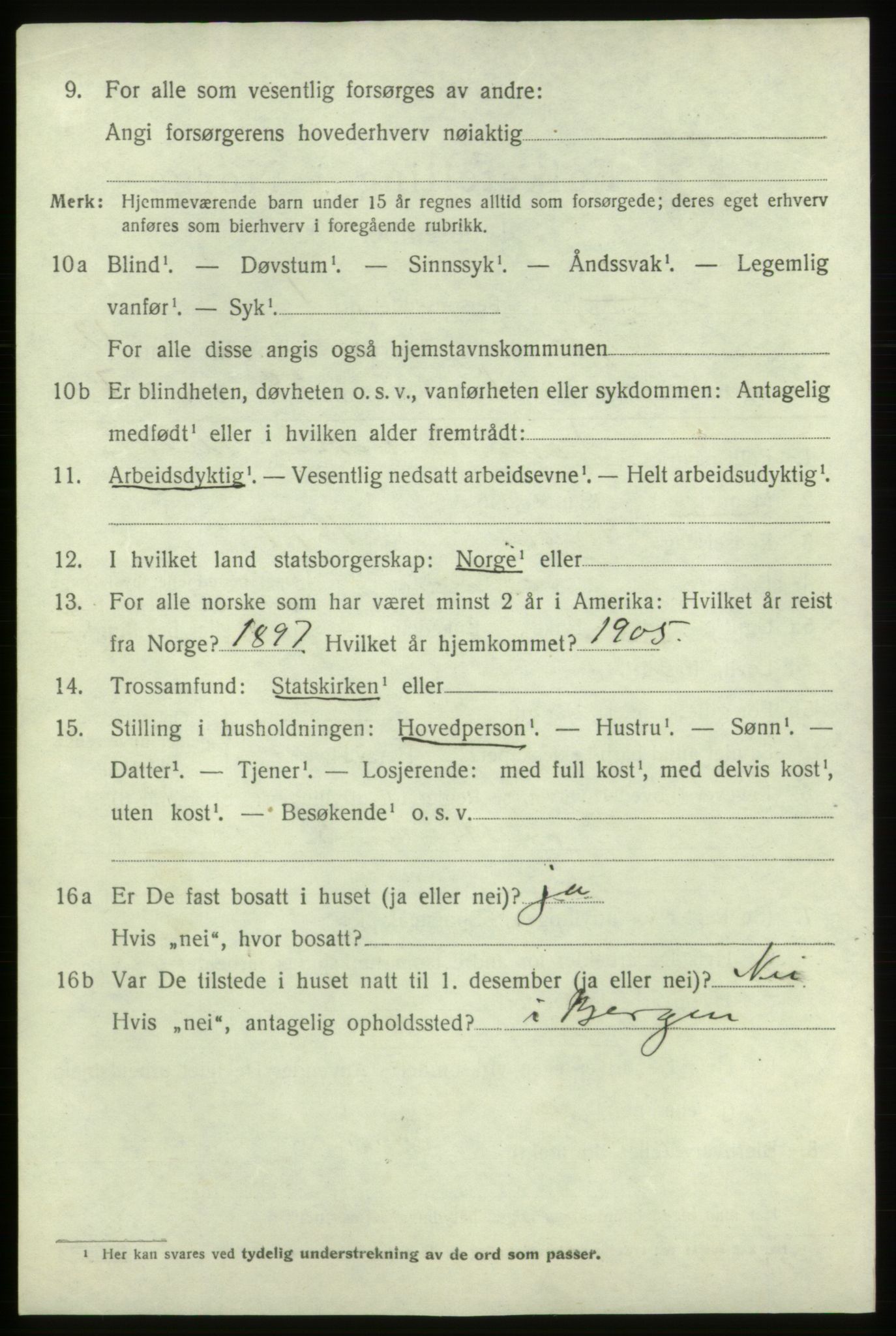 SAB, 1920 census for Fitjar, 1920, p. 4503