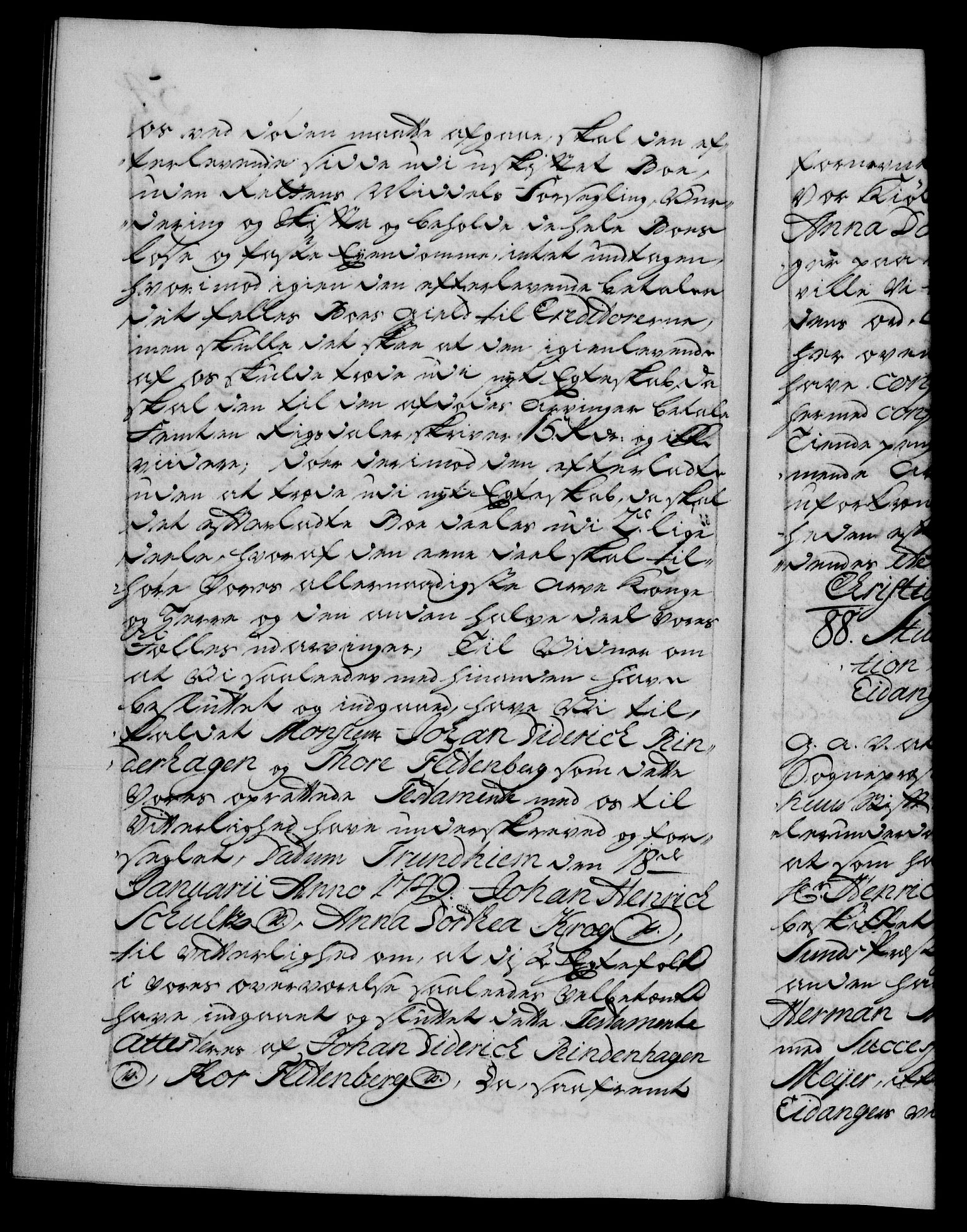 Danske Kanselli 1572-1799, AV/RA-EA-3023/F/Fc/Fca/Fcaa/L0036: Norske registre, 1749-1750, p. 54b