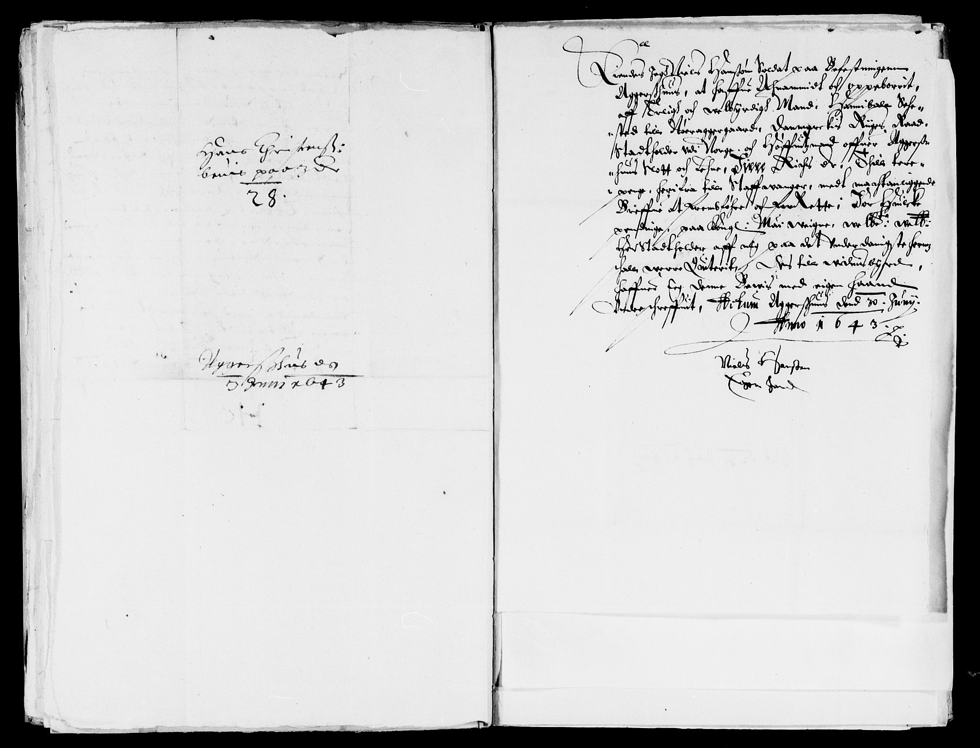 Rentekammeret inntil 1814, Reviderte regnskaper, Lensregnskaper, AV/RA-EA-5023/R/Rb/Rba/L0171: Akershus len, 1643-1644