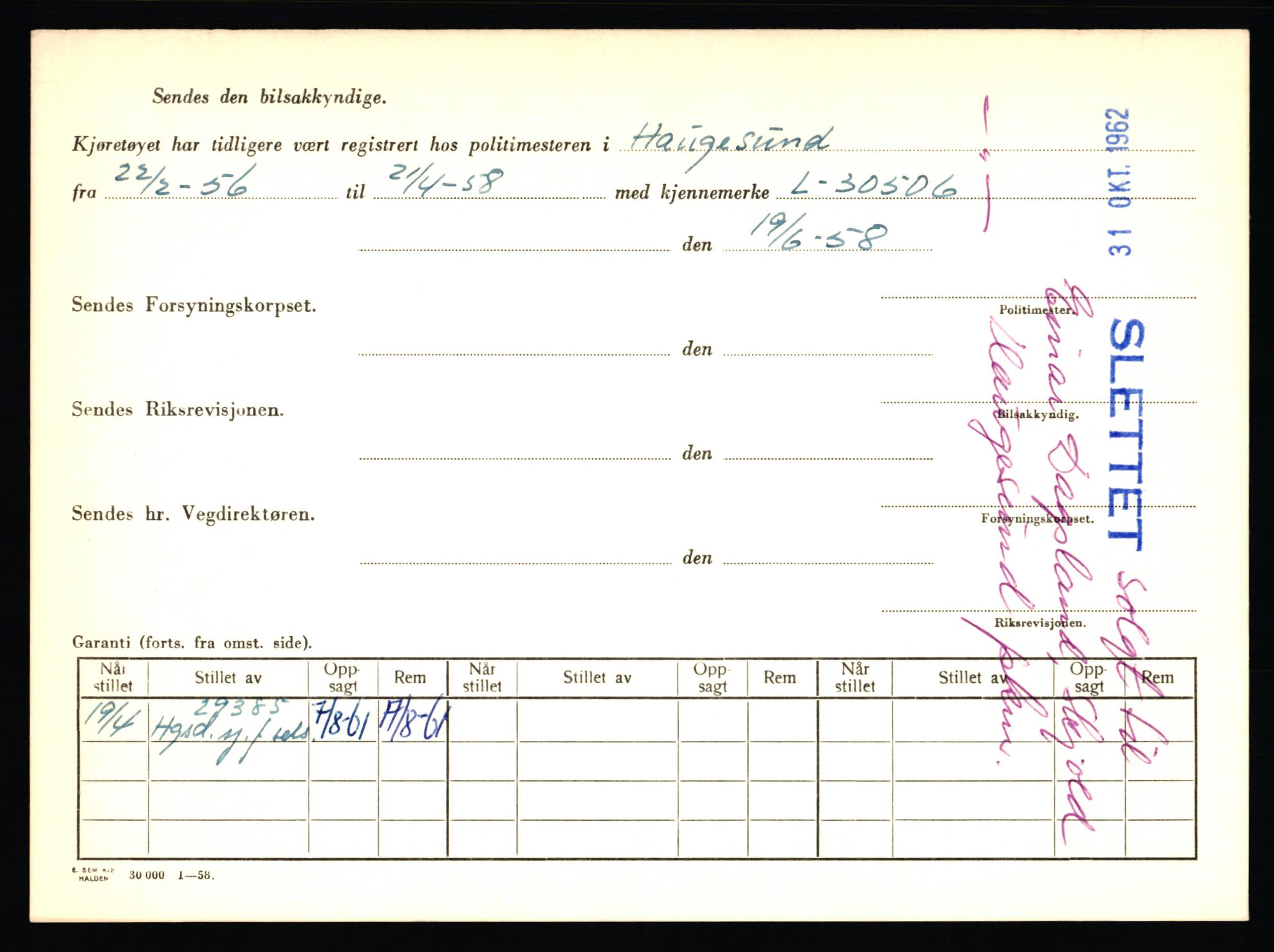 Stavanger trafikkstasjon, AV/SAST-A-101942/0/F/L0050: L-50600 - L-51299, 1930-1971, p. 294