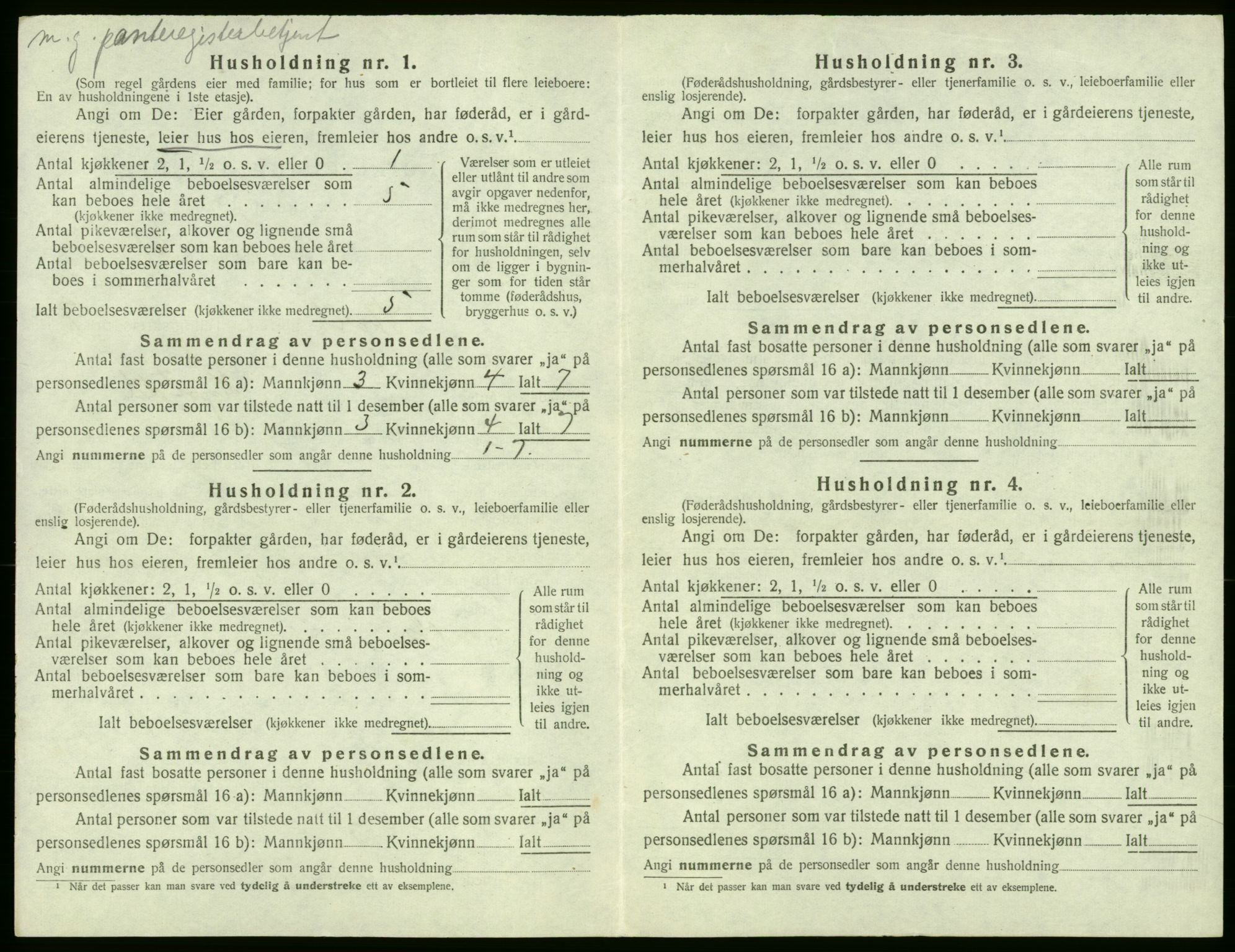 SAB, 1920 census for Stord, 1920, p. 482