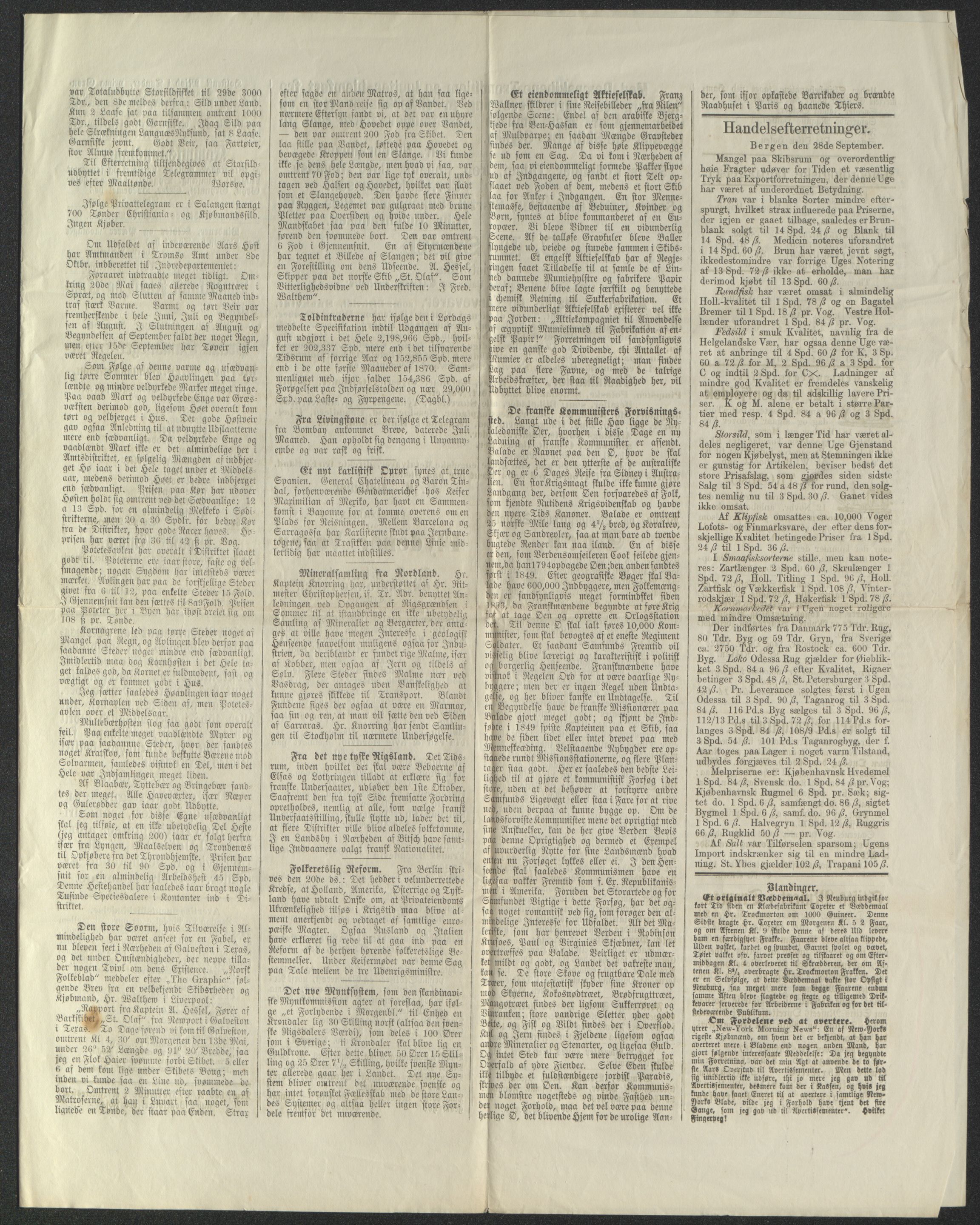 Tromsø Museum, AV/SATØ-S-0162/D/Db/L0032: Journalsaker og innkomne brev, 1872-1878, p. 38