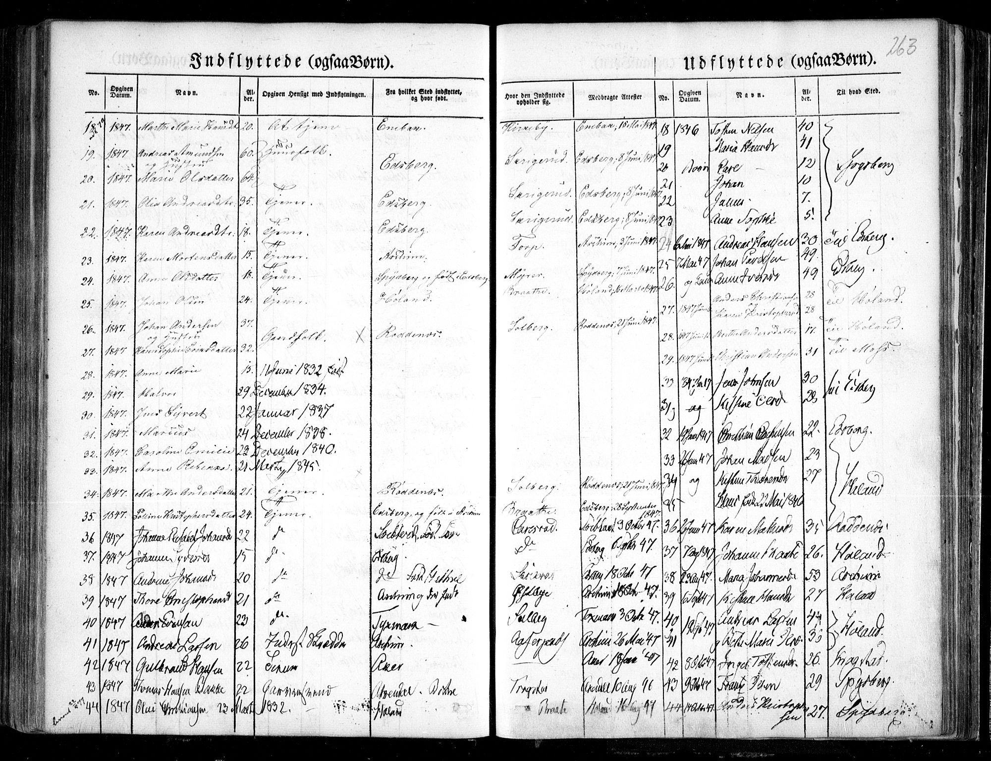 Trøgstad prestekontor Kirkebøker, SAO/A-10925/F/Fa/L0007: Parish register (official) no. I 7, 1845-1854, p. 263