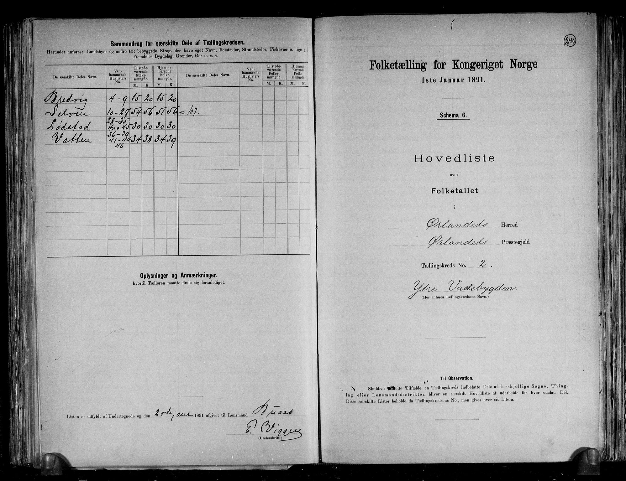 RA, 1891 census for 1621 Ørland, 1891, p. 6