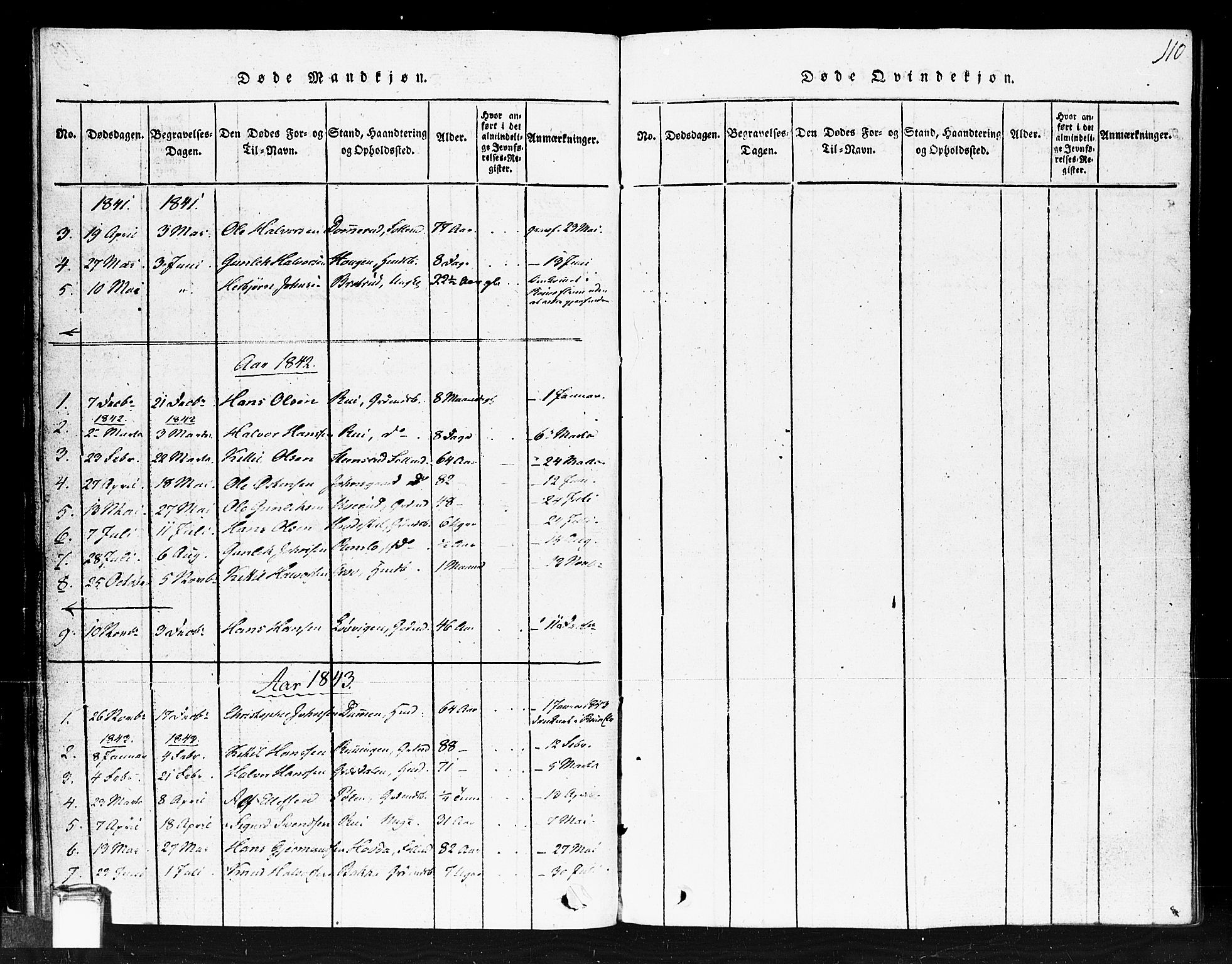Gransherad kirkebøker, SAKO/A-267/F/Fb/L0002: Parish register (official) no. II 2, 1815-1843, p. 110