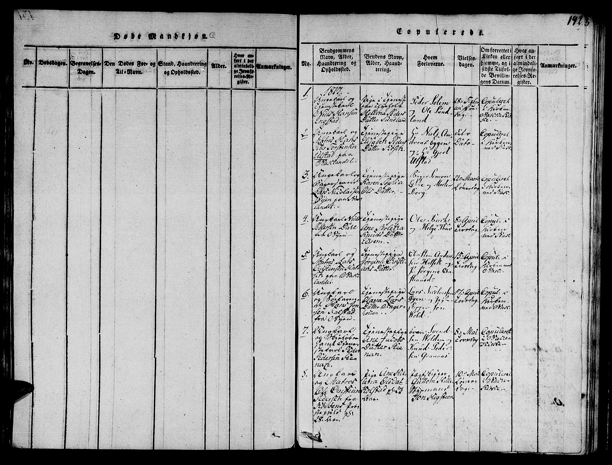 Ministerialprotokoller, klokkerbøker og fødselsregistre - Sør-Trøndelag, SAT/A-1456/606/L0307: Parish register (copy) no. 606C03, 1817-1824, p. 192