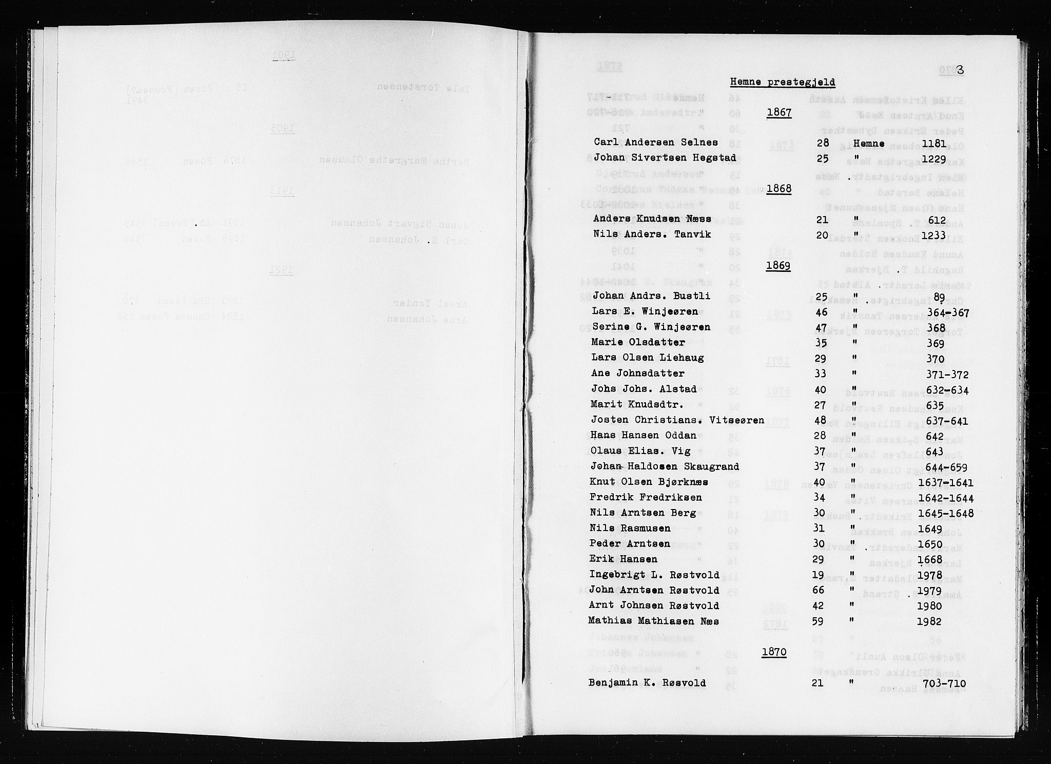 Trondheim politikammer, AV/SAT-A-1887/1/32/L0019/0018: Statsarkivet i Trondheims registre til emigrantprotokollene / Topografisk register over emigranter fra Fosen, 1867-1925