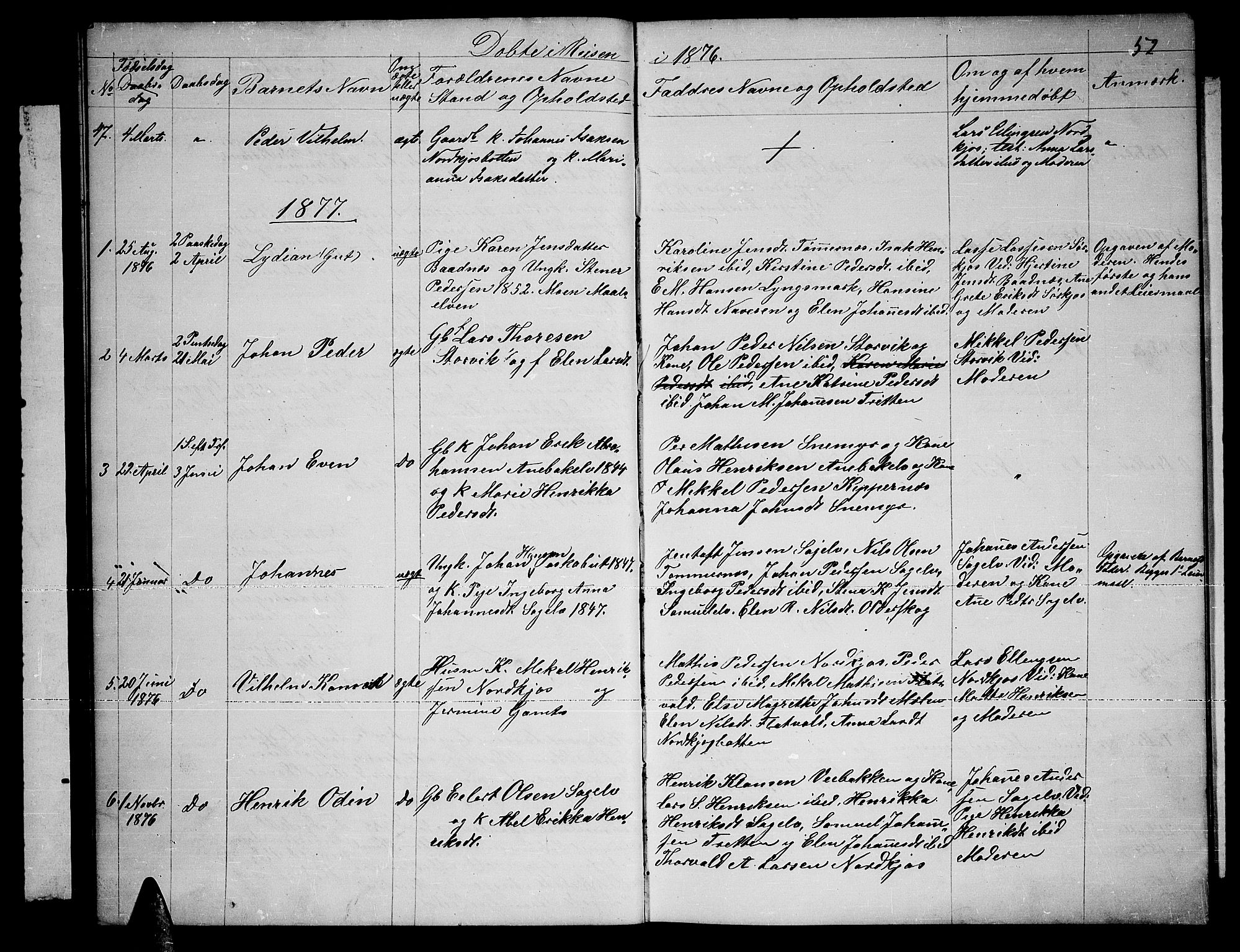 Skjervøy sokneprestkontor, SATØ/S-1300/H/Ha/Hab/L0019klokker: Parish register (copy) no. 19, 1863-1877, p. 52