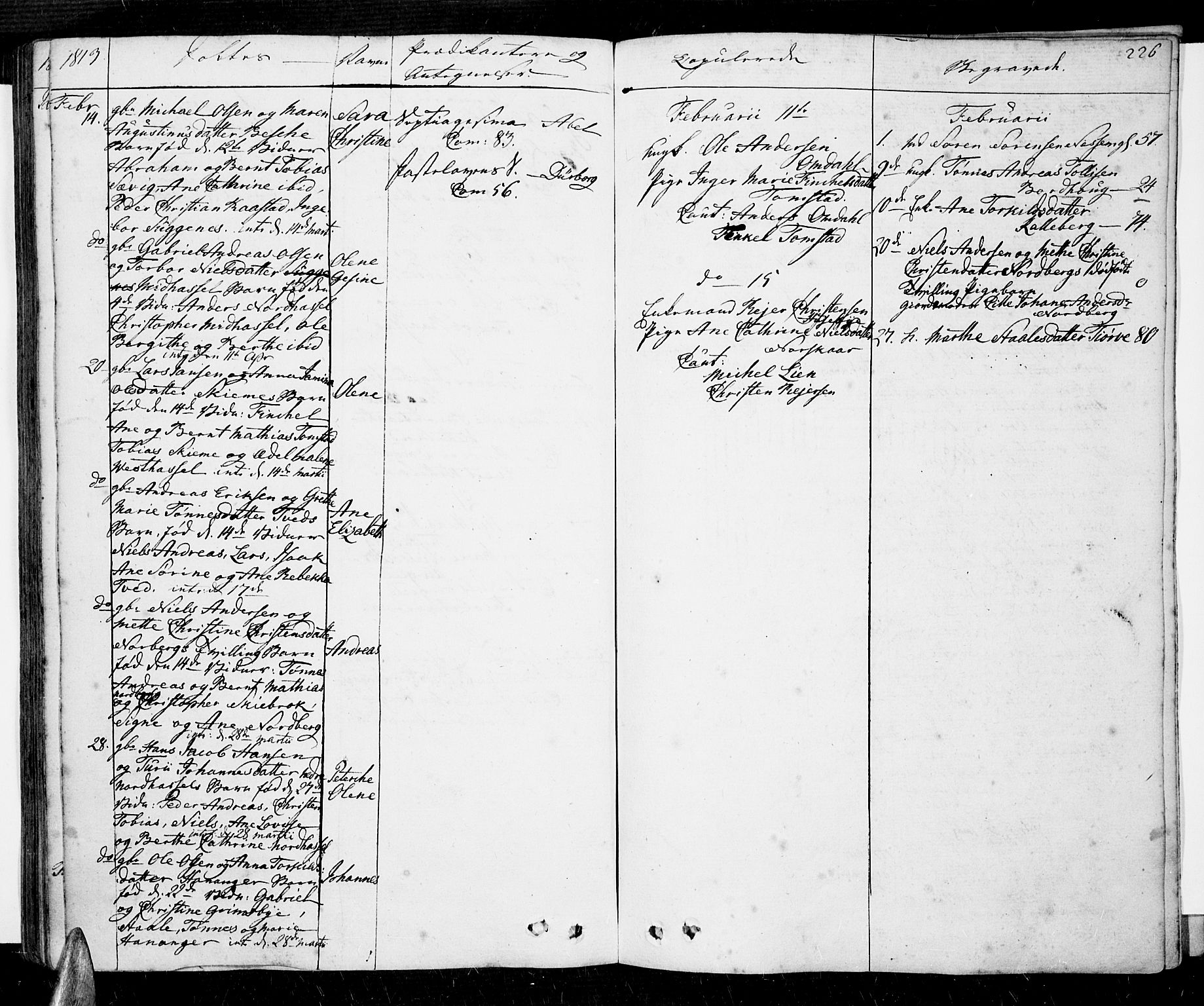 Lista sokneprestkontor, SAK/1111-0027/F/Fa/L0005: Parish register (official) no. A 5, 1795-1823, p. 226