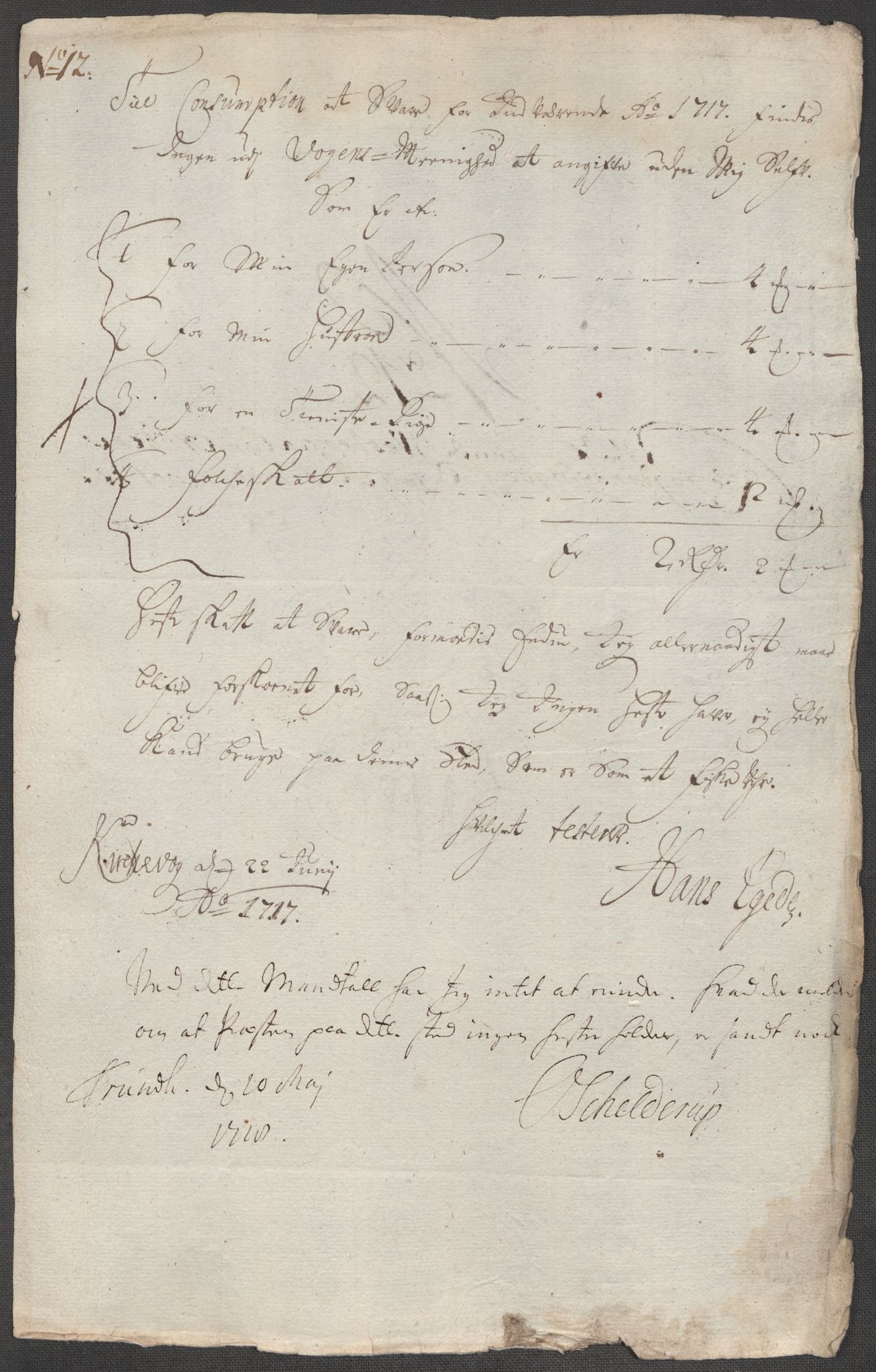 Rentekammeret inntil 1814, Reviderte regnskaper, Fogderegnskap, AV/RA-EA-4092/R67/L4683: Fogderegnskap Vesterålen, Andenes og Lofoten, 1717, p. 100