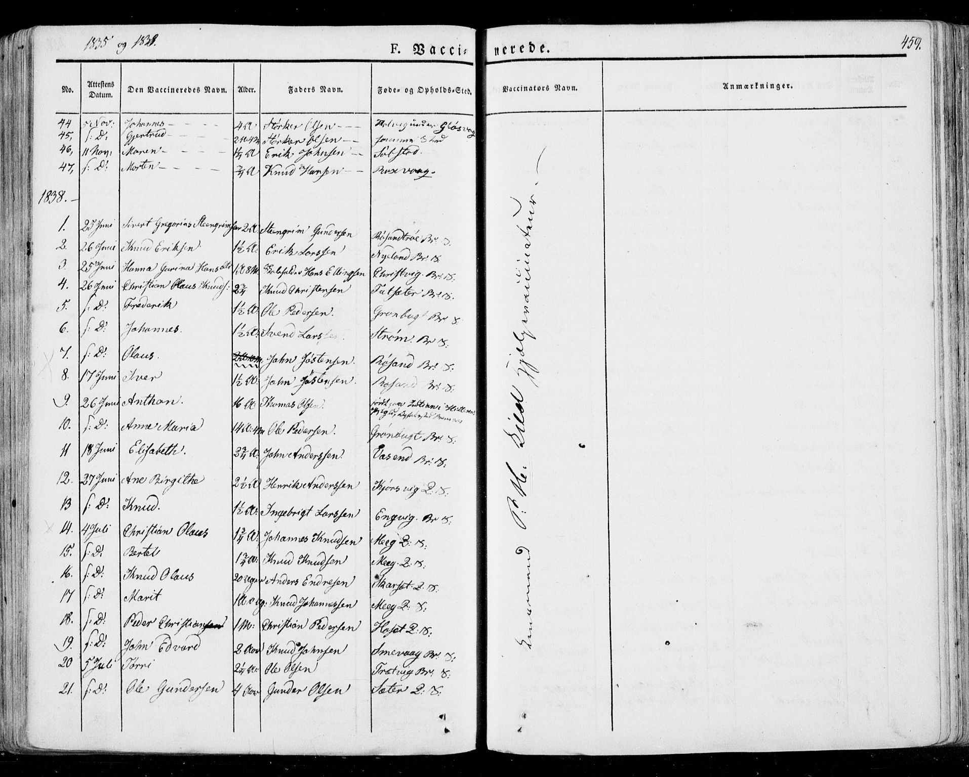 Ministerialprotokoller, klokkerbøker og fødselsregistre - Møre og Romsdal, SAT/A-1454/568/L0803: Parish register (official) no. 568A10, 1830-1853, p. 459