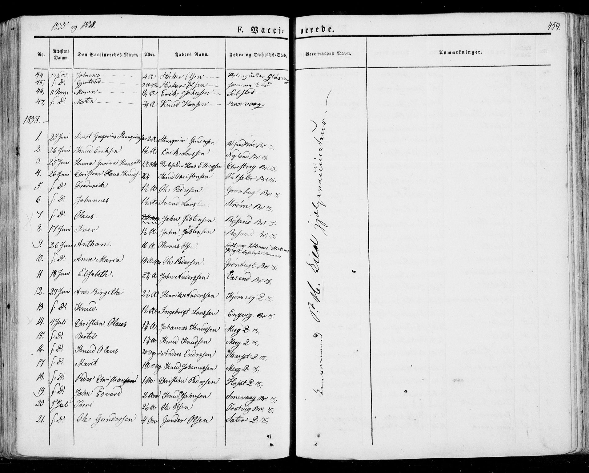 Ministerialprotokoller, klokkerbøker og fødselsregistre - Møre og Romsdal, AV/SAT-A-1454/568/L0803: Parish register (official) no. 568A10, 1830-1853, p. 459