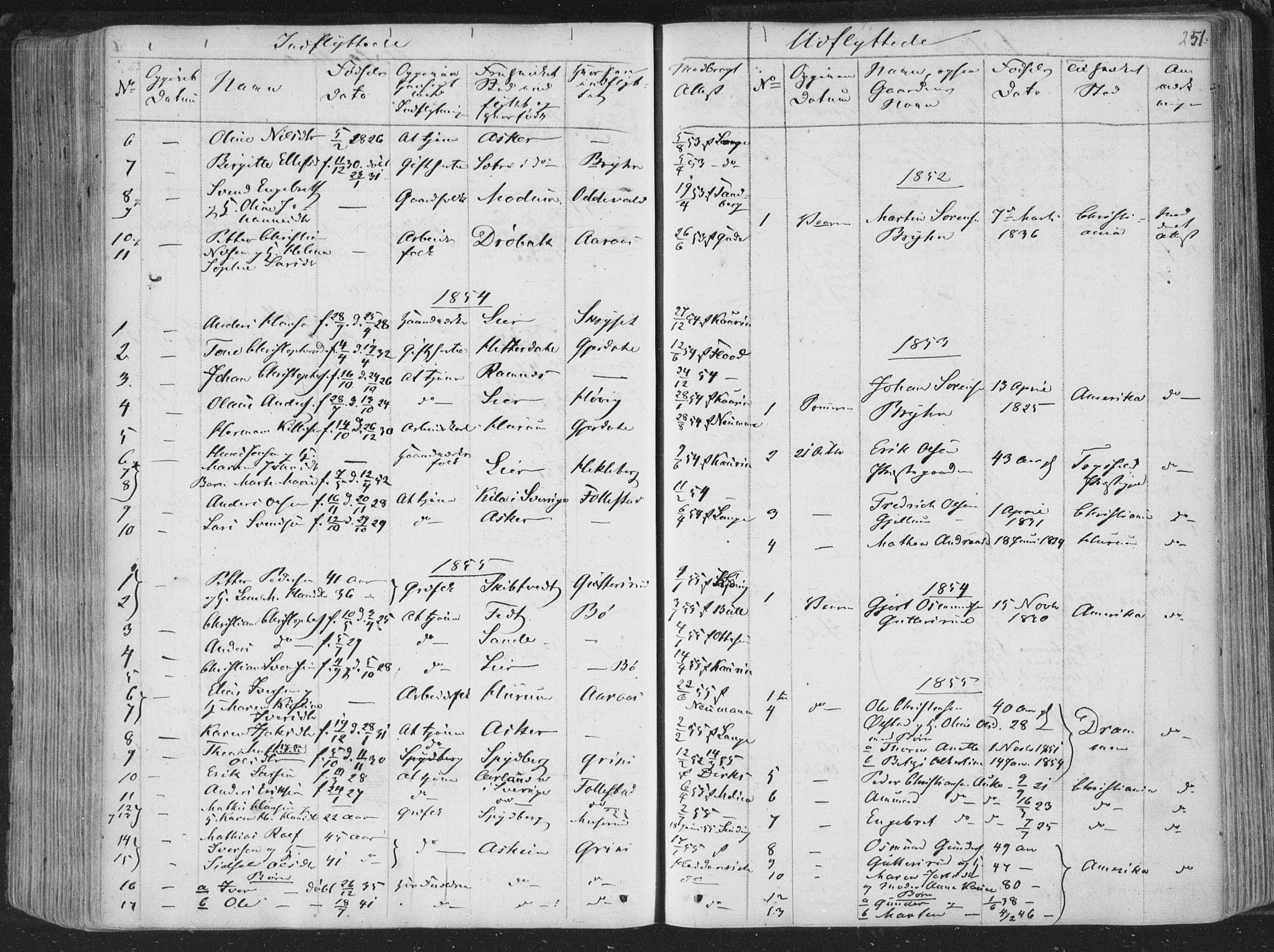 Røyken kirkebøker, AV/SAKO-A-241/F/Fa/L0005: Parish register (official) no. 5, 1833-1856, p. 251