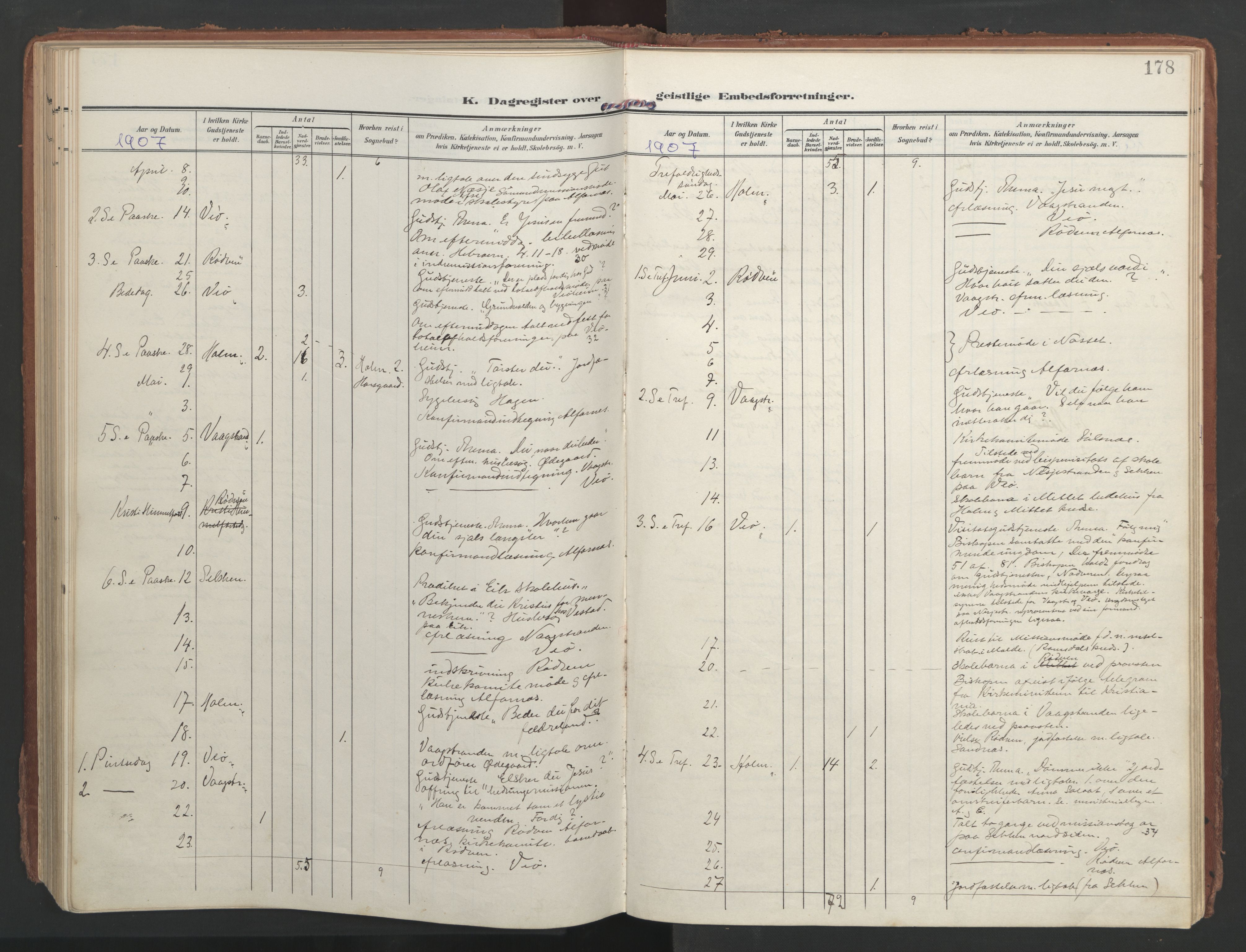 Ministerialprotokoller, klokkerbøker og fødselsregistre - Møre og Romsdal, AV/SAT-A-1454/547/L0605: Parish register (official) no. 547A07, 1907-1936, p. 178