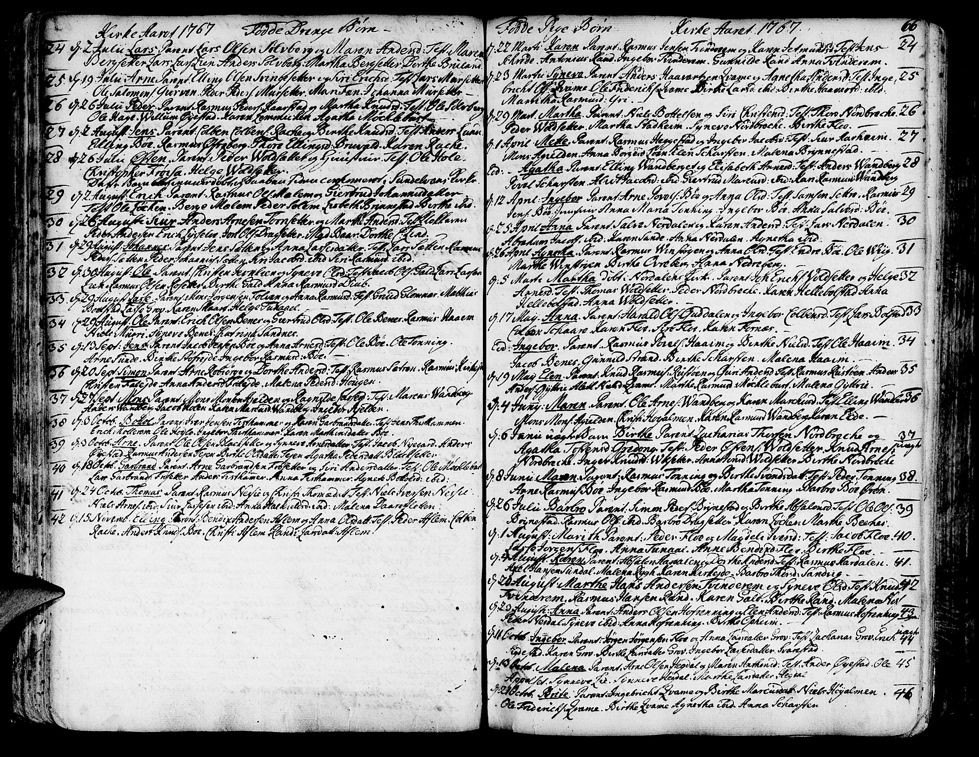 Innvik sokneprestembete, SAB/A-80501: Parish register (official) no. A 1, 1750-1816, p. 66