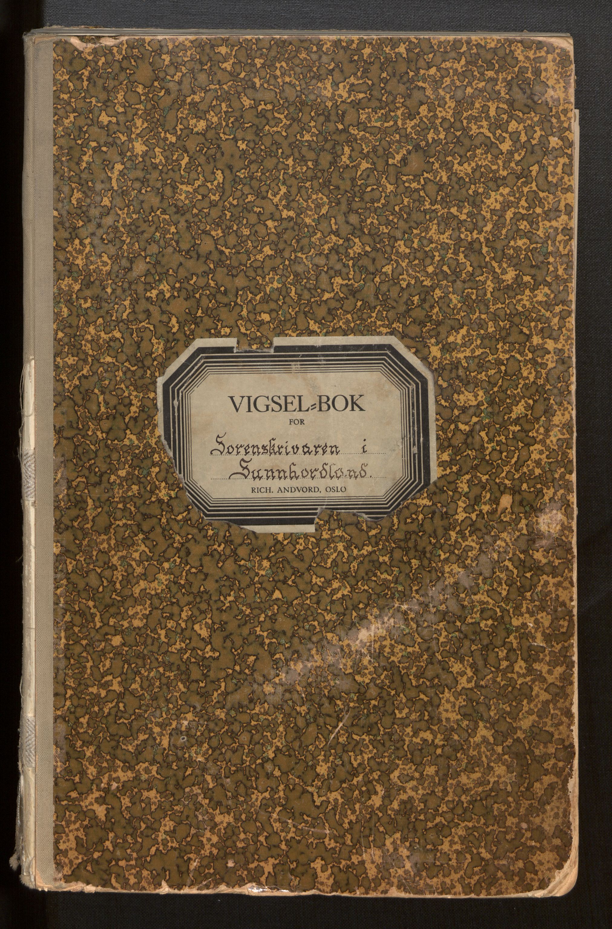 Sunnhordland sorenskrivar, AV/SAB-A-2401/2/I/Ia/L0002: Vigselsbok, 1943-1969