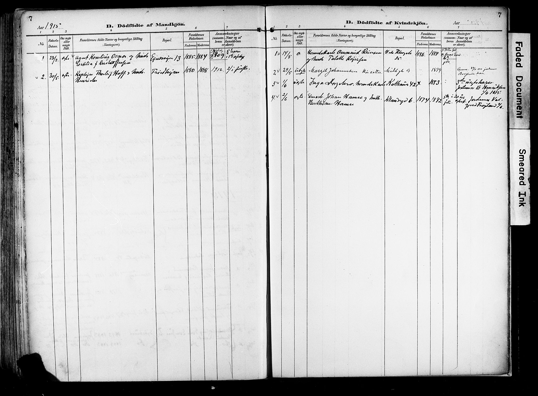 Domkirken sokneprestkontor, SAST/A-101812/001/30/30BA/L0033: Parish register (official) no. A 32, 1903-1915, p. 7