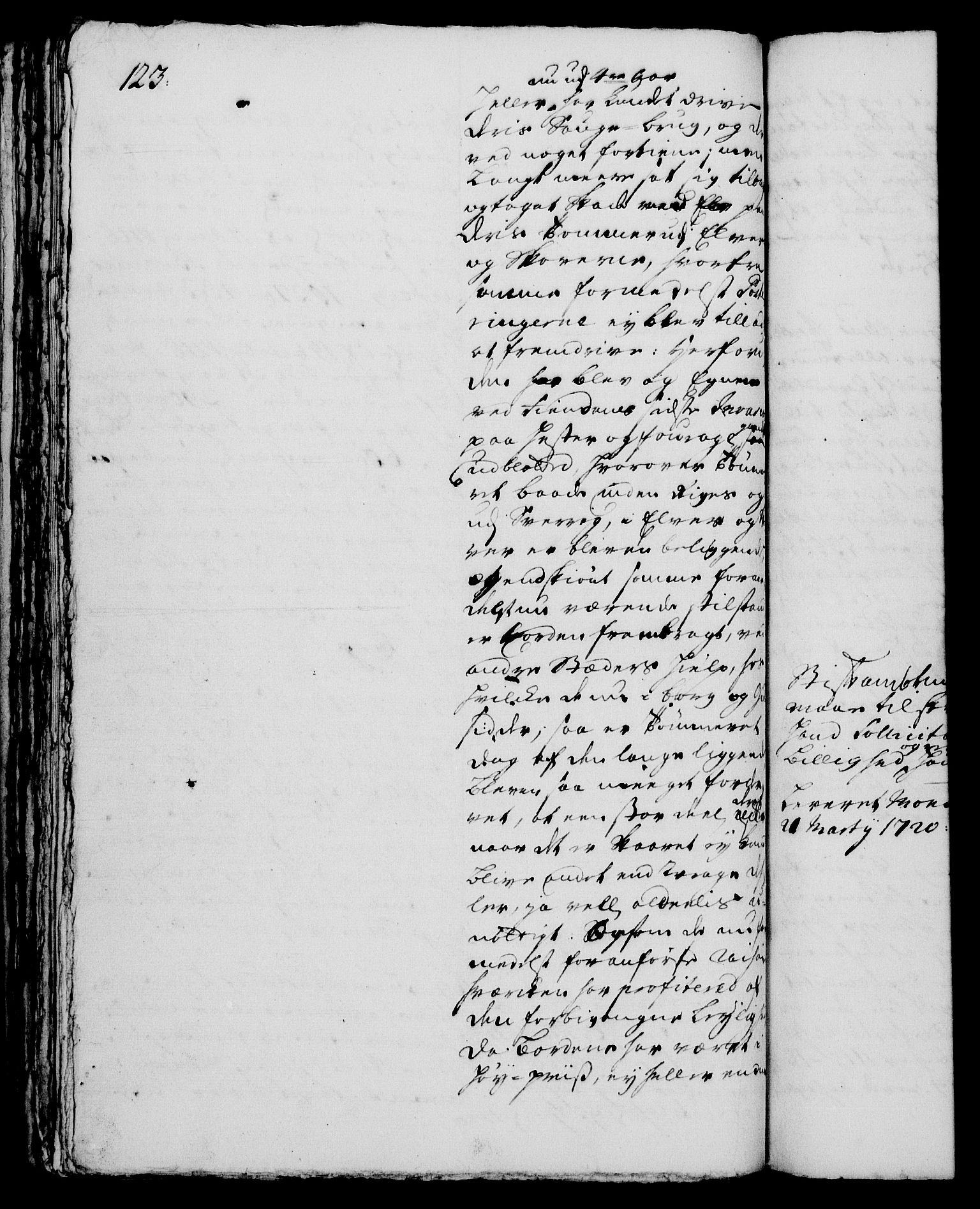 Rentekammeret, Kammerkanselliet, RA/EA-3111/G/Gh/Gha/L0001: Norsk ekstraktmemorialprotokoll, sak. 1-375 (merket RK 53.46), 1720, p. 123
