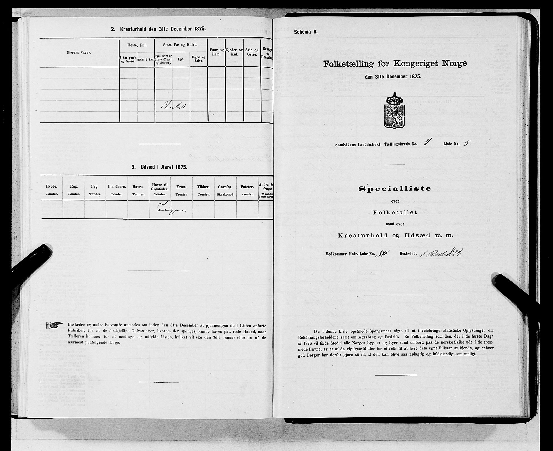 SAB, 1875 census for 1281L Bergen landdistrikt/Domkirken and Sandviken, 1875, p. 351