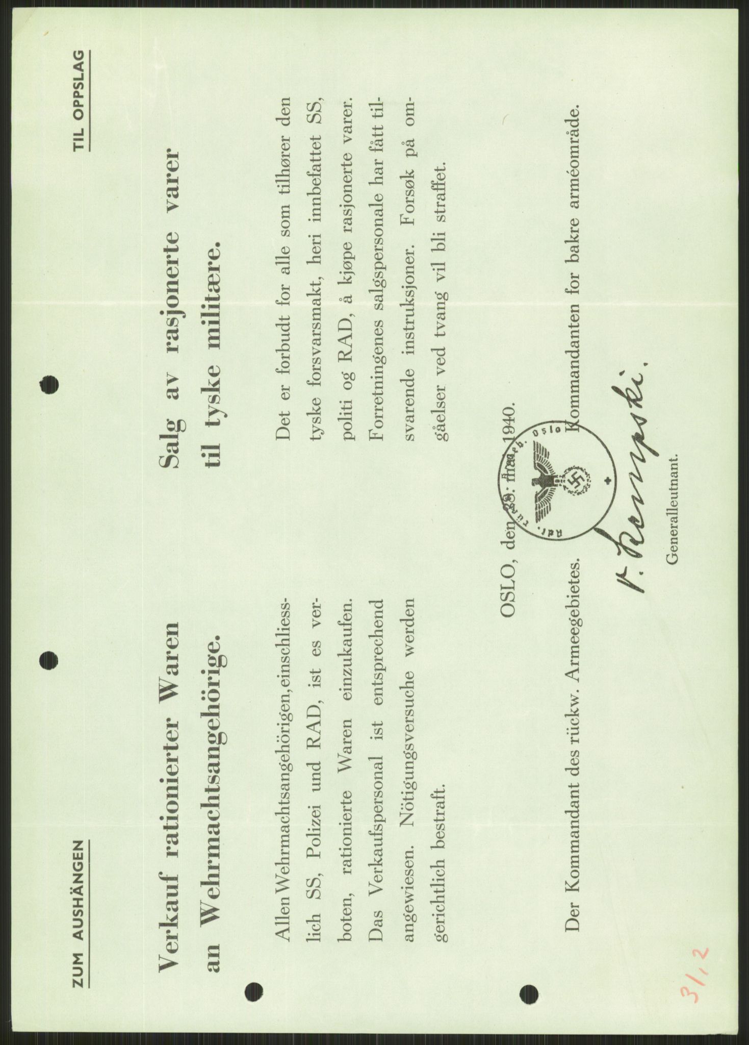 Forsvaret, Forsvarets krigshistoriske avdeling, RA/RAFA-2017/Y/Ya/L0013: II-C-11-31 - Fylkesmenn.  Rapporter om krigsbegivenhetene 1940., 1940, p. 580