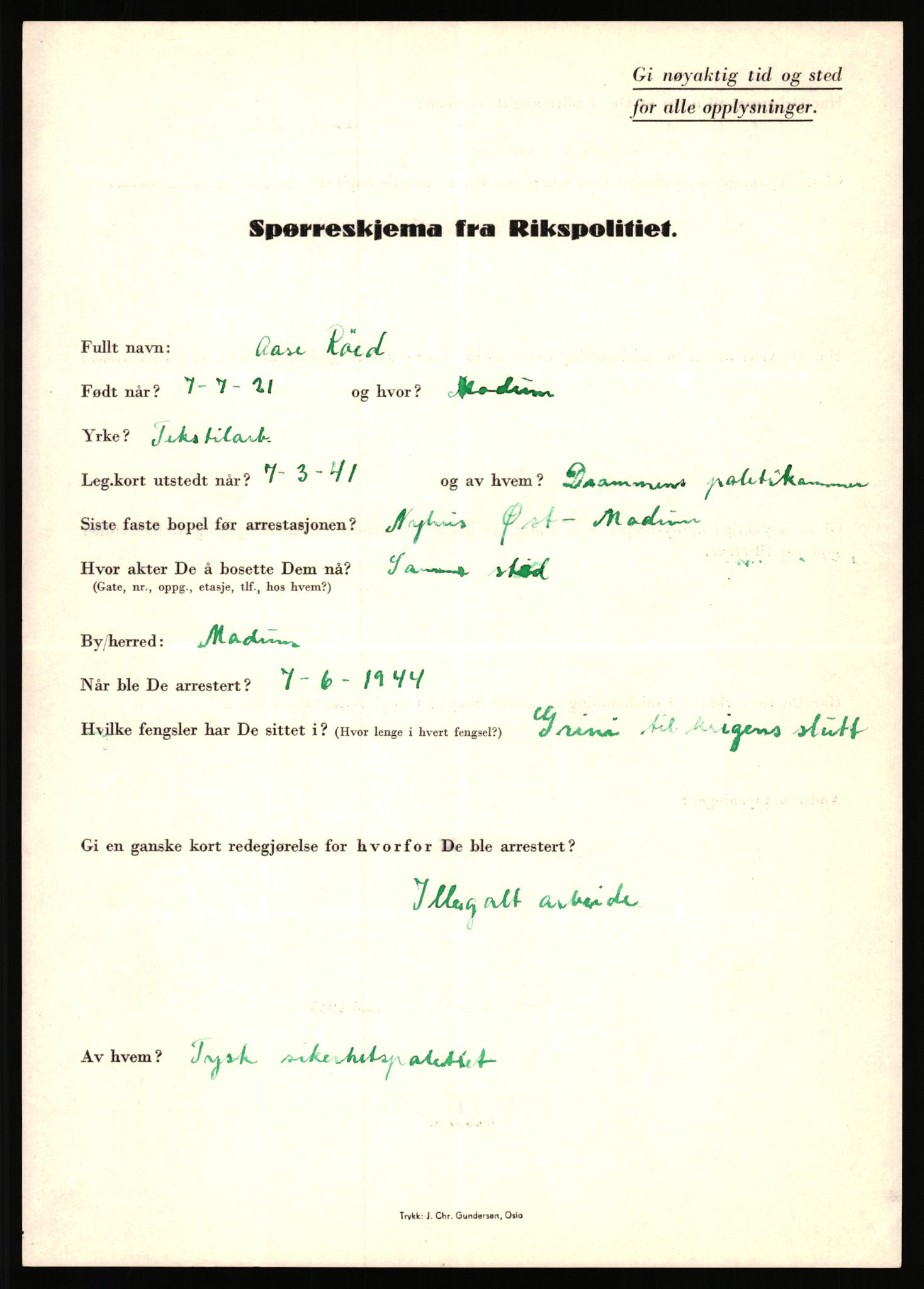 Rikspolitisjefen, AV/RA-S-1560/L/L0014: Pettersen, Aksel - Savosnick, Ernst, 1940-1945, p. 914