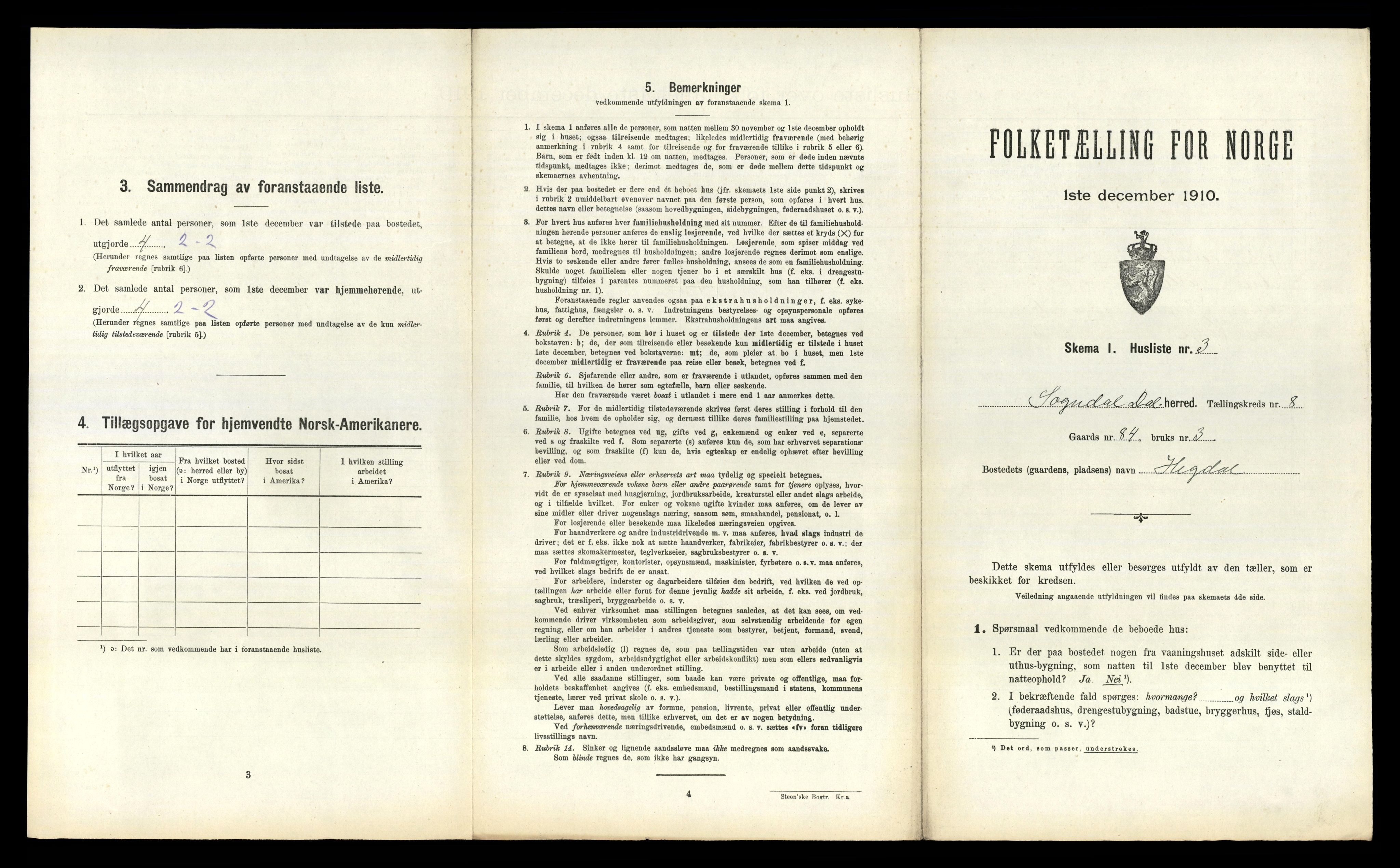 RA, 1910 census for Sokndal, 1910, p. 736