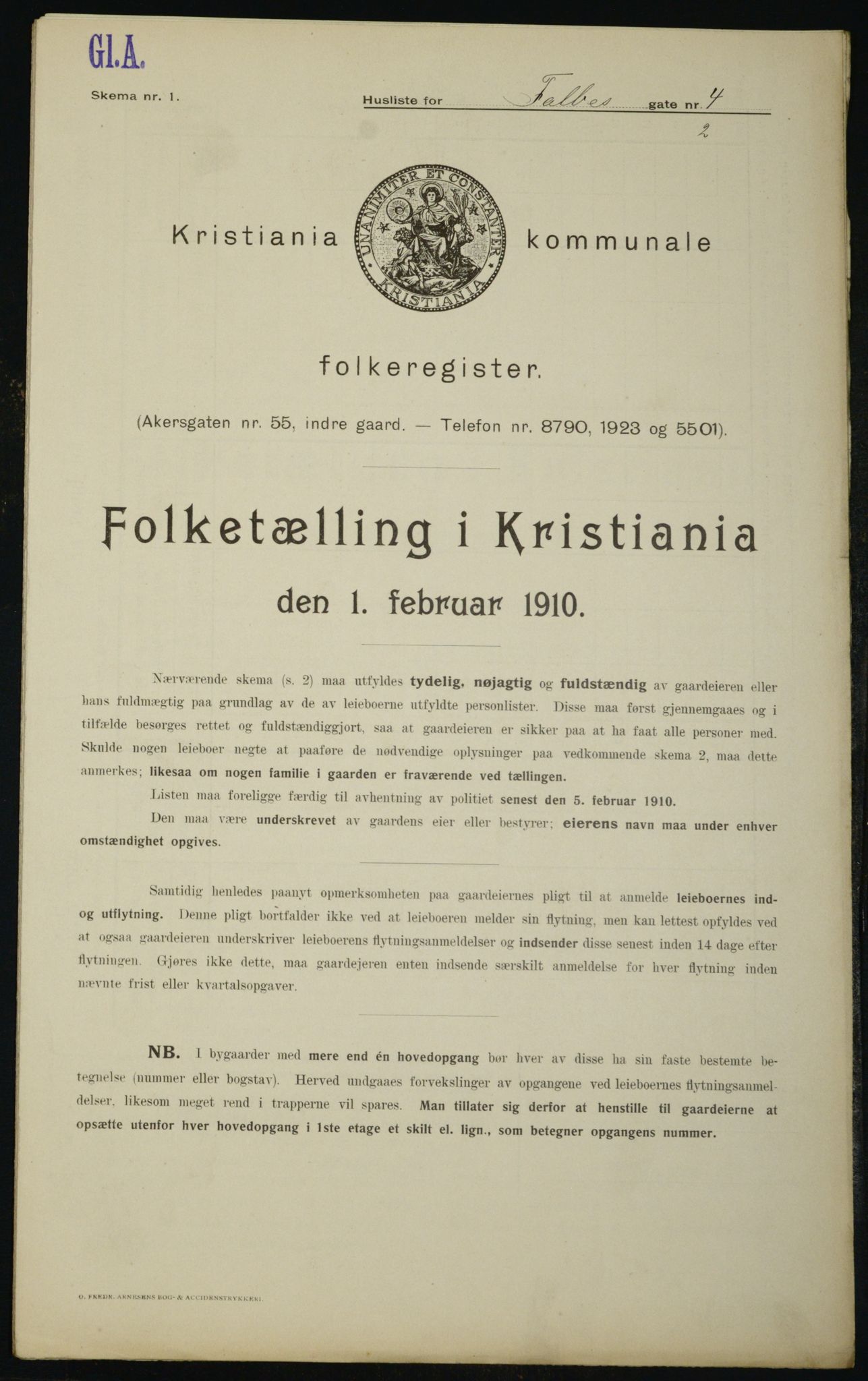 OBA, Municipal Census 1910 for Kristiania, 1910, p. 21791