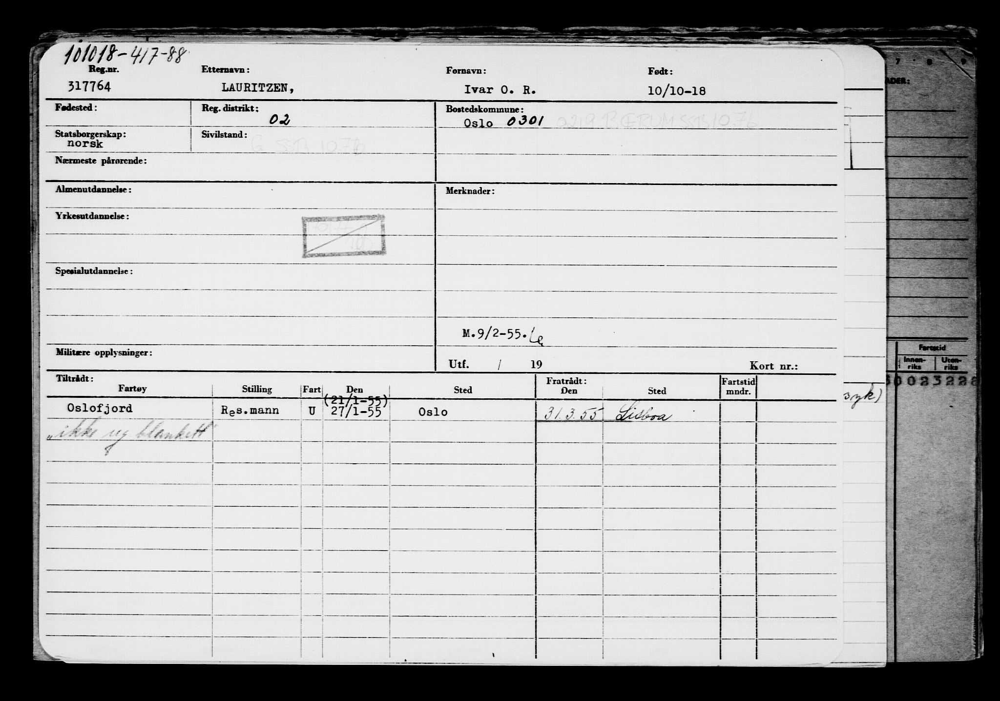 Direktoratet for sjømenn, AV/RA-S-3545/G/Gb/L0163: Hovedkort, 1918, p. 234