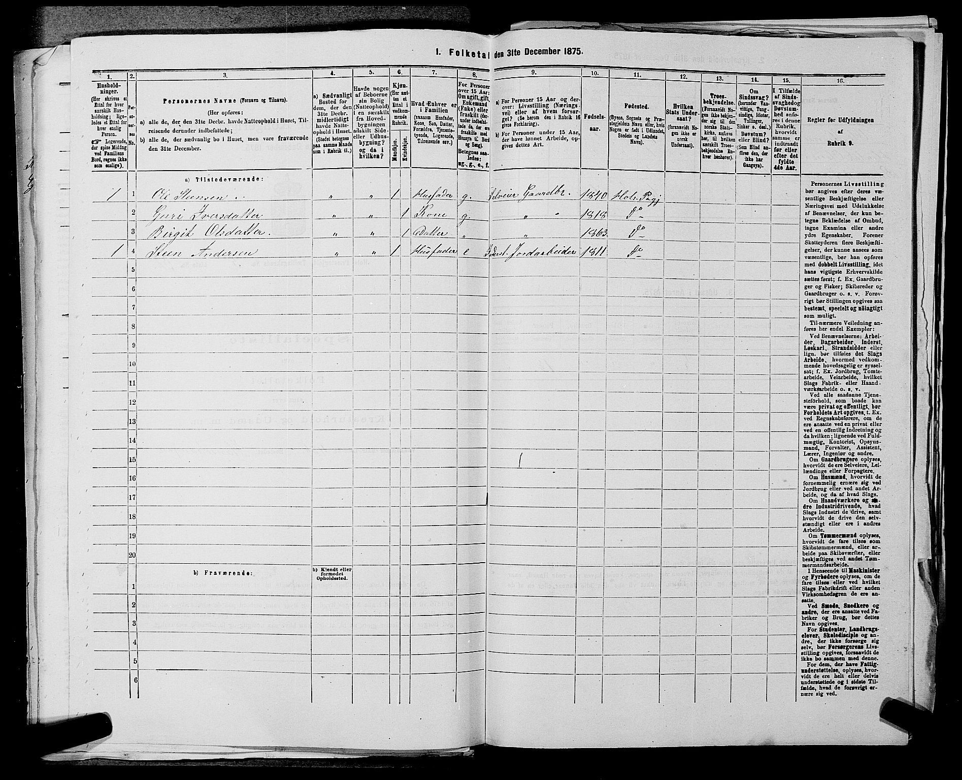 SAKO, 1875 census for 0620P Hol, 1875, p. 705