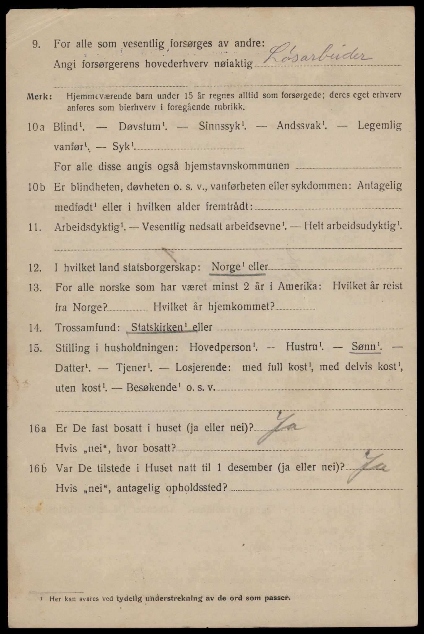 SAT, 1920 census for Trondheim, 1920, p. 111425