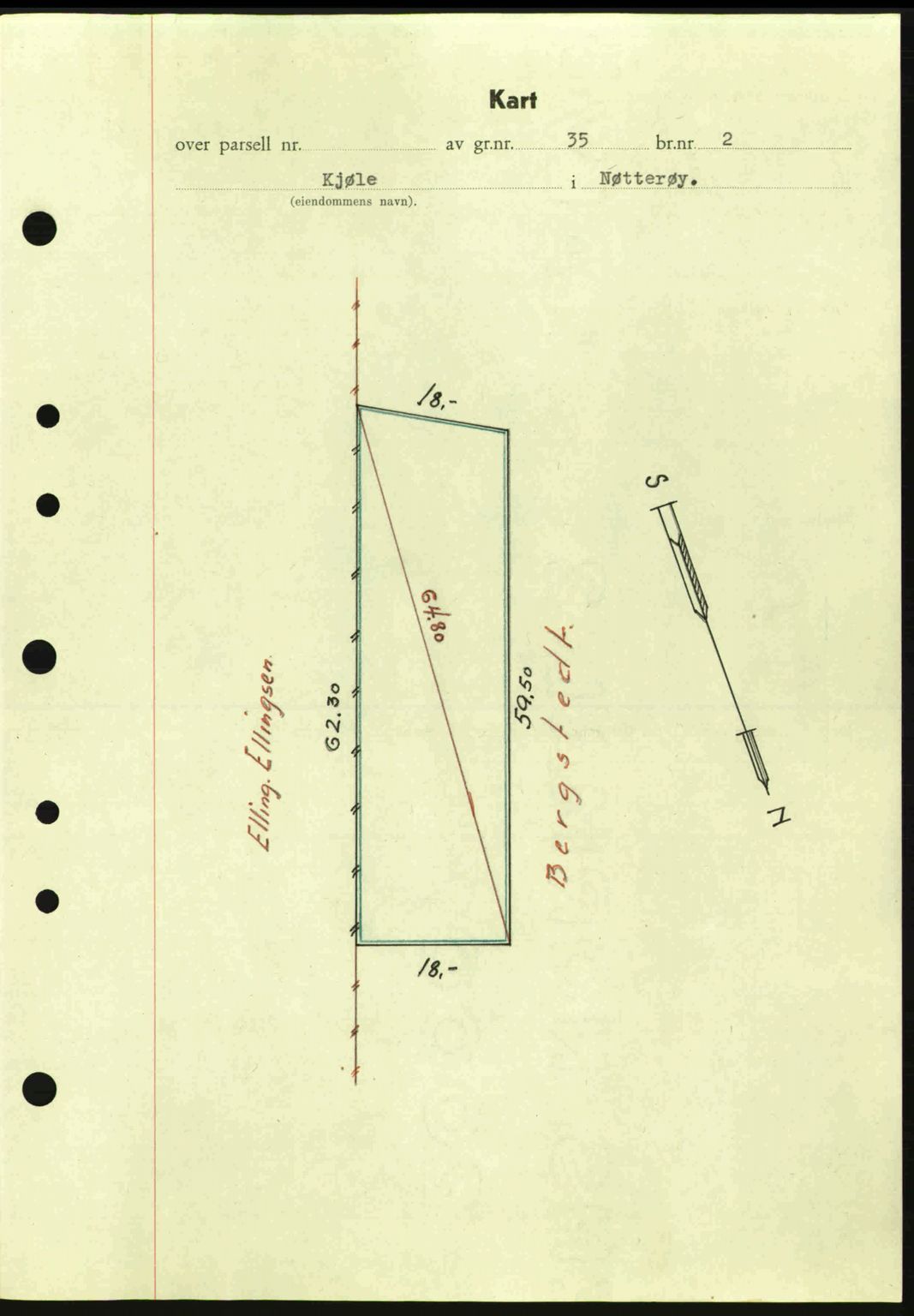 Tønsberg sorenskriveri, AV/SAKO-A-130/G/Ga/Gaa/L0017a: Mortgage book no. A17a, 1945-1945, Diary no: : 1951/1945