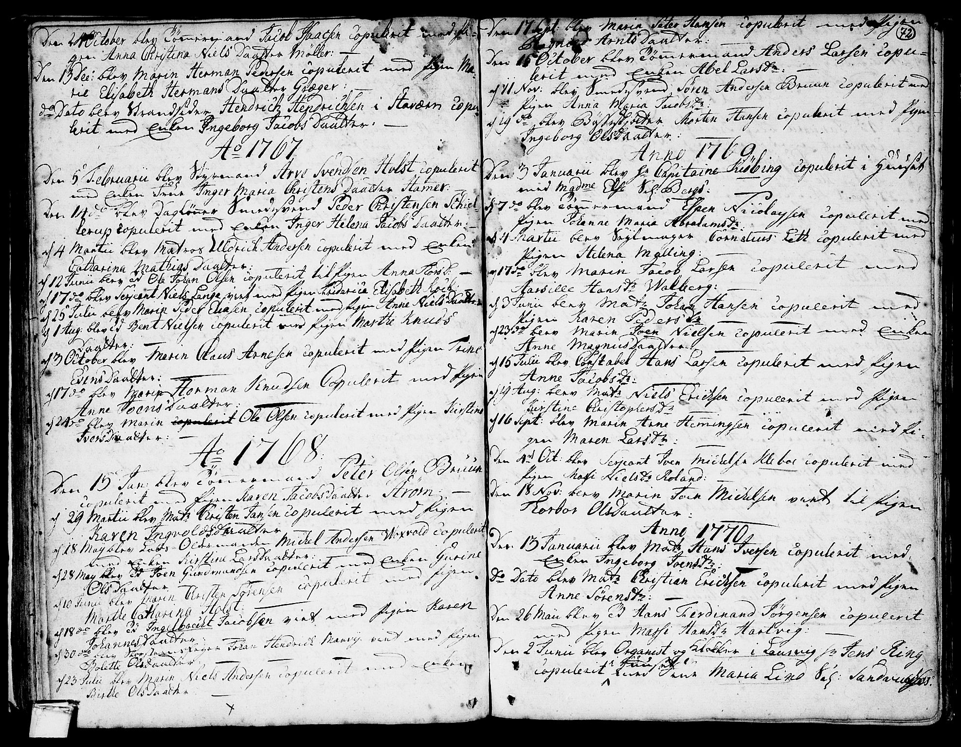 Stavern kirkebøker, SAKO/A-318/F/Fa/L0001: Parish register (official) no. 1, 1756-1782, p. 72