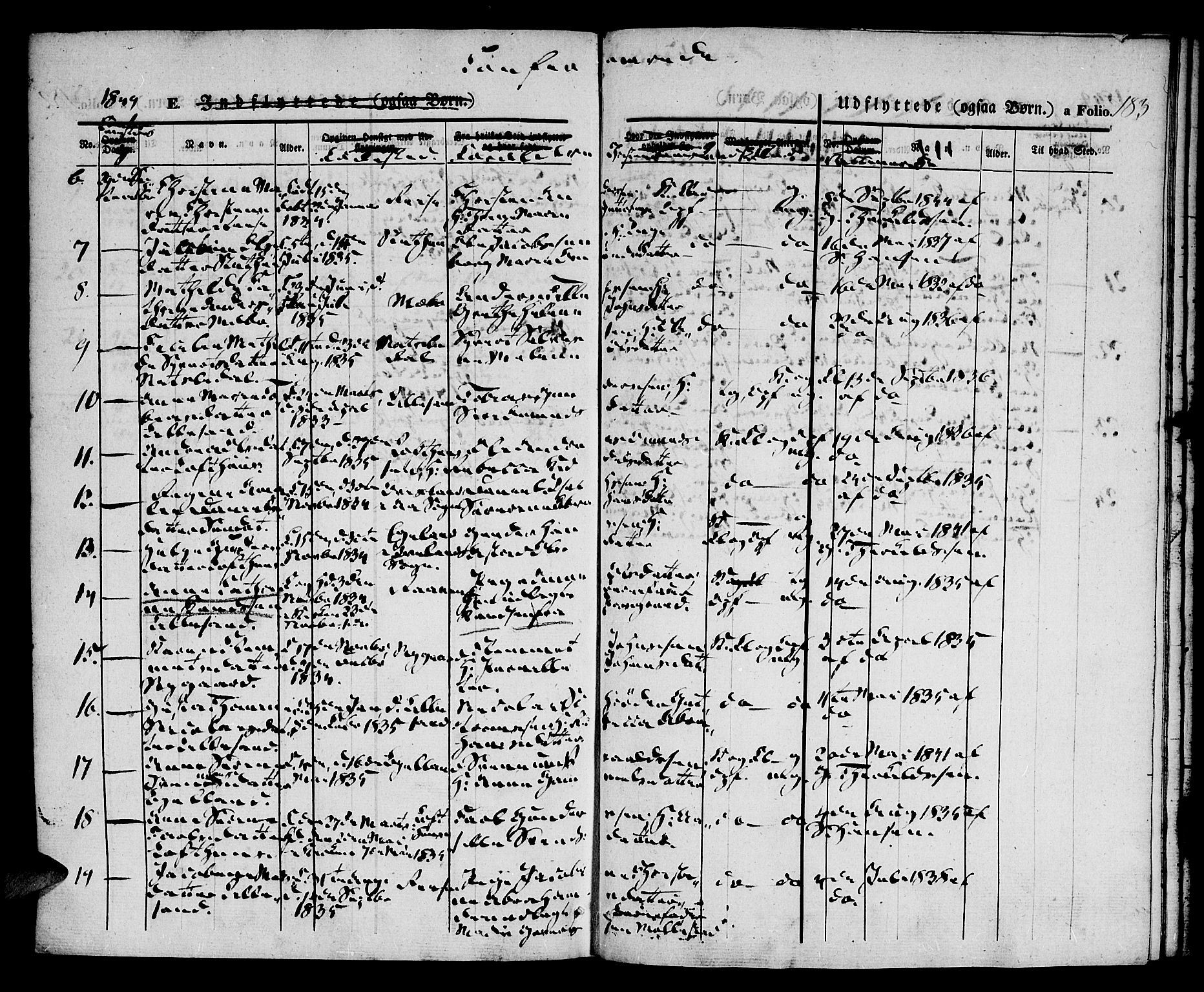 Vestre Moland sokneprestkontor, AV/SAK-1111-0046/F/Fa/Fab/L0005: Parish register (official) no. A 5, 1841-1849, p. 183